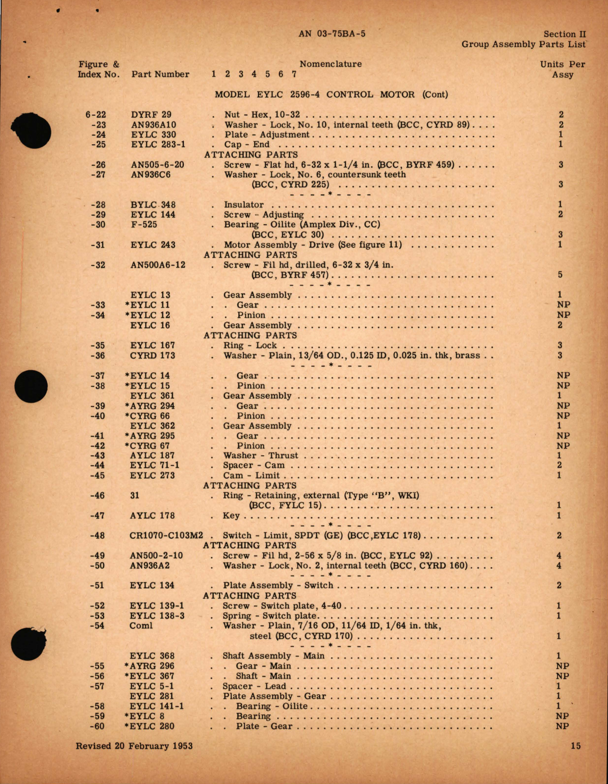 Sample page 7 from AirCorps Library document: Parts Catalog for Aircraft Actuators (Components of Temperature Control System) Part No. EYLC Series 