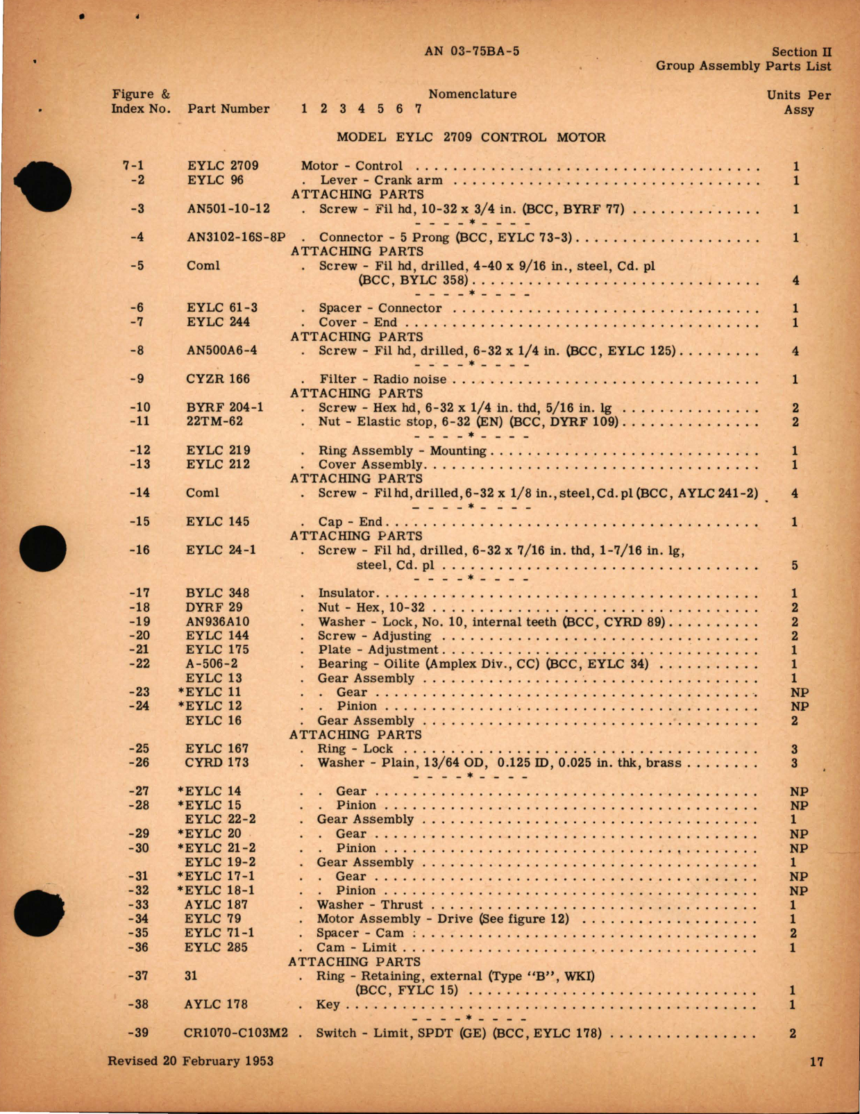 Sample page 9 from AirCorps Library document: Parts Catalog for Aircraft Actuators (Components of Temperature Control System) Part No. EYLC Series 