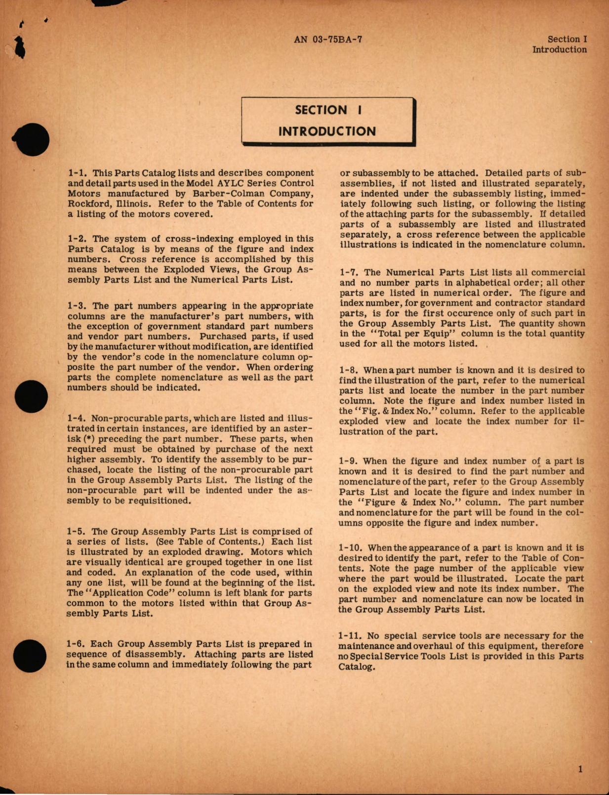 Sample page 5 from AirCorps Library document: Parts Catalog for Aircraft Actuators (Components of Temperature Control System) Model AYLC Series 