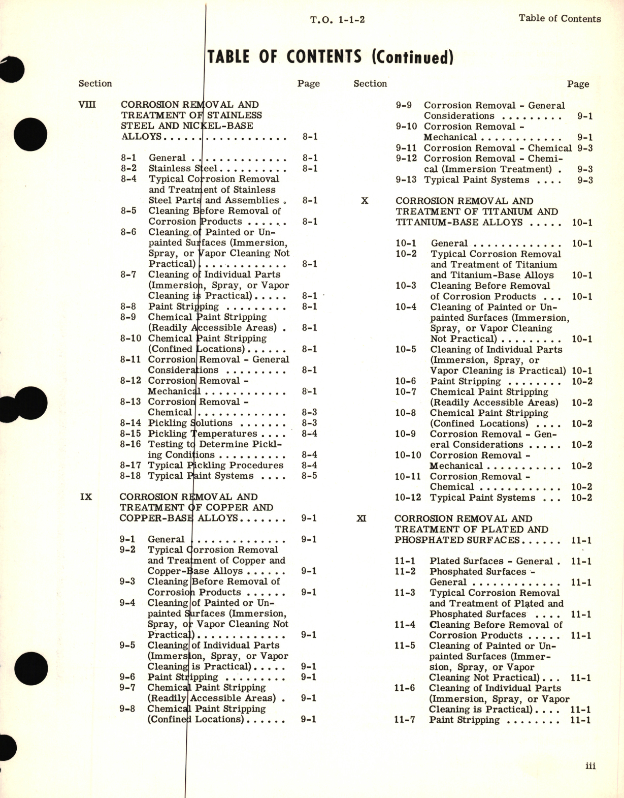 Sample page 5 from AirCorps Library document: Technical Manual for Corrosion Control and Treatment for Aircraft and Missiles