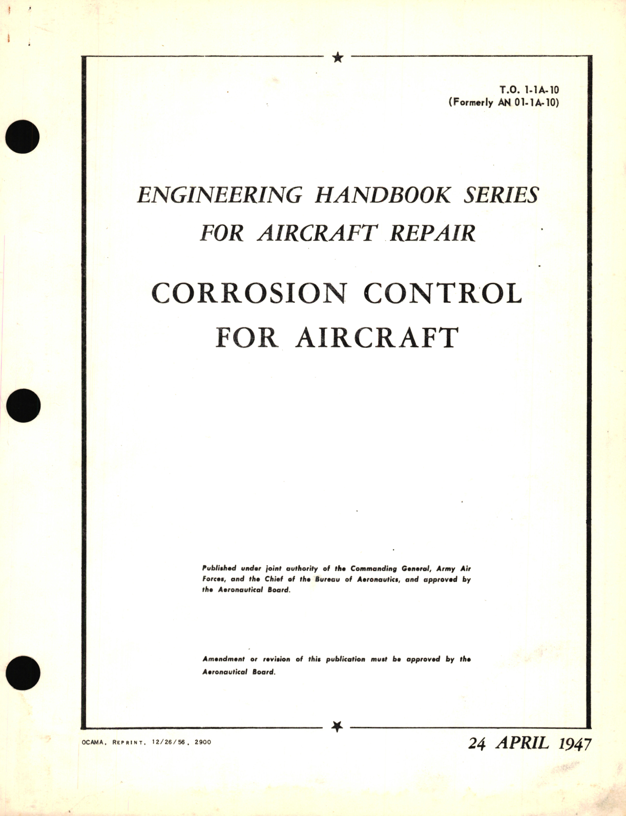 Sample page 1 from AirCorps Library document: Engineering Handbook Series for Aircraft Repair for Corrosion Control for Aircraft