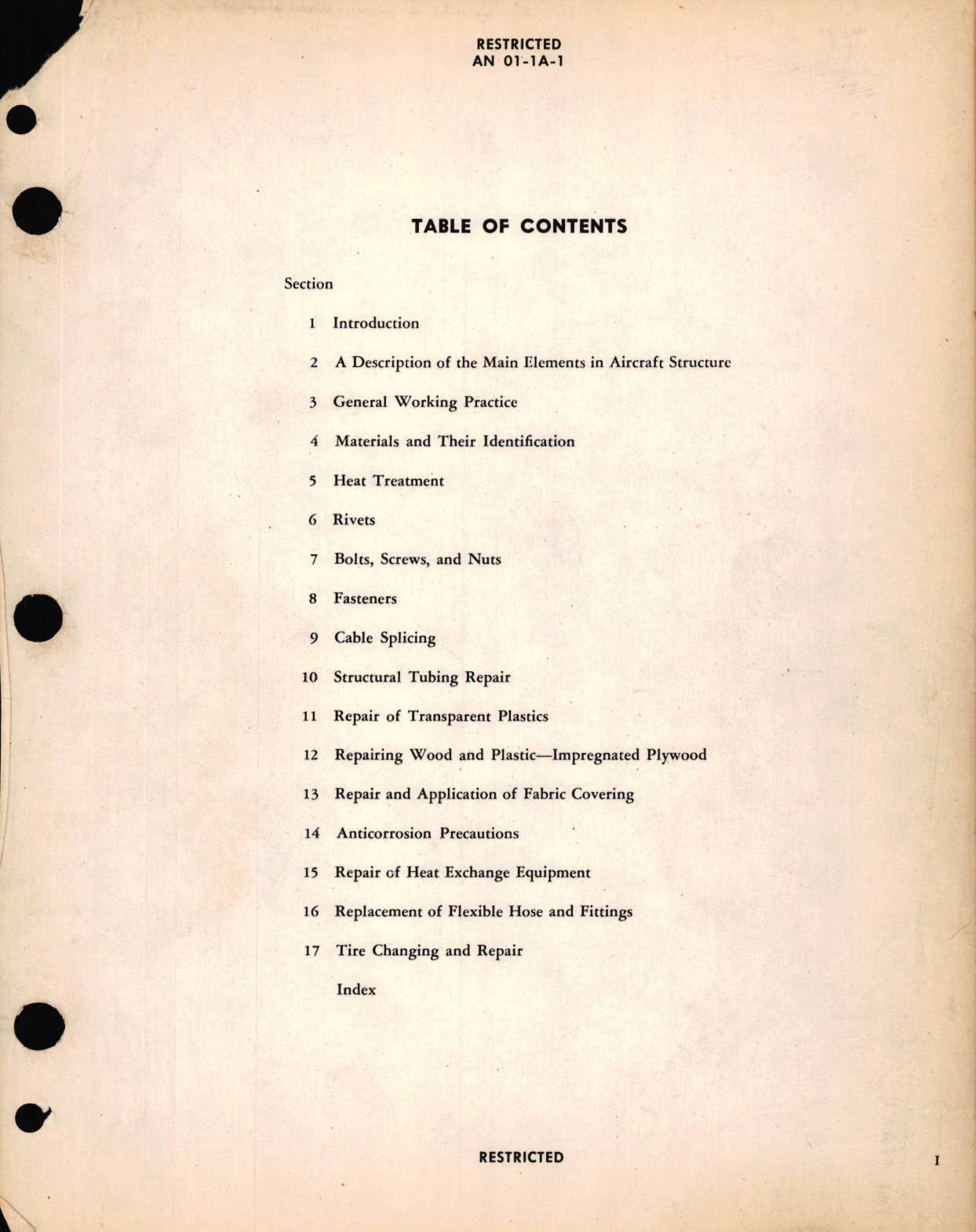 Sample page 1 from AirCorps Library document: Engineering Handbook Series for Aircraft Repair for General Manual for Structural Repair