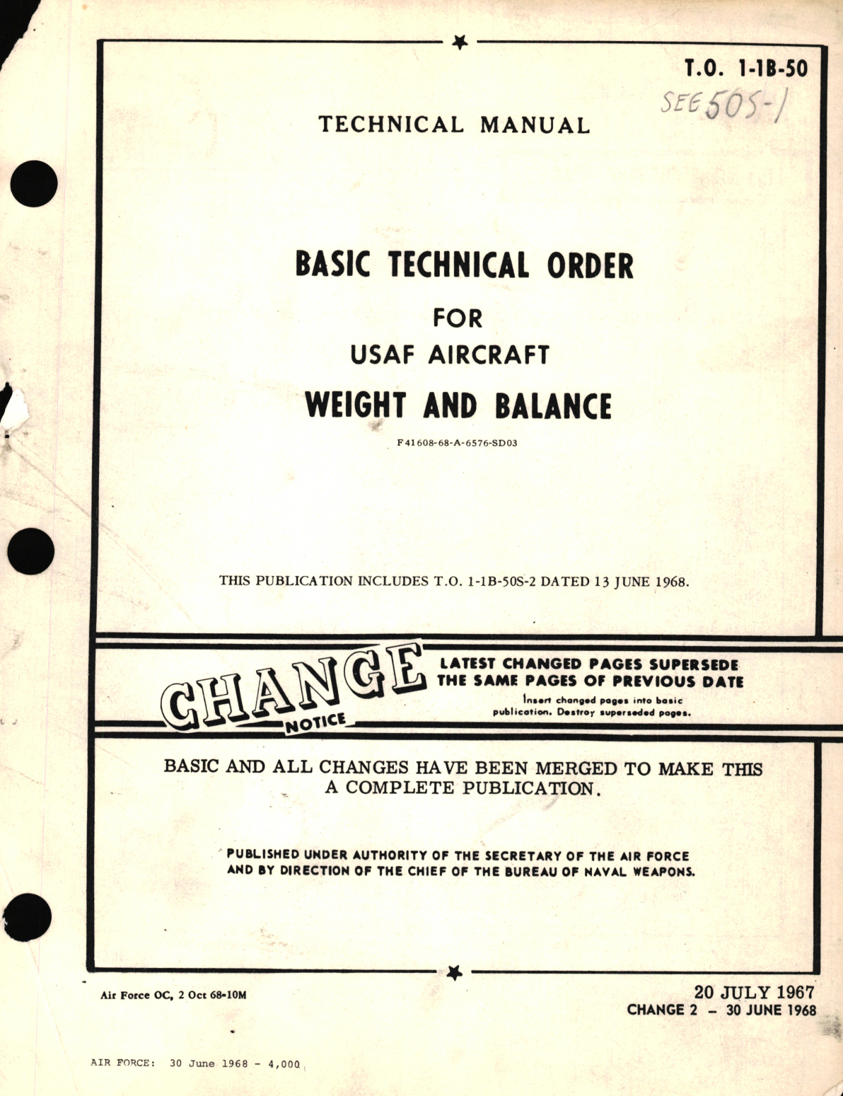 Sample page 1 from AirCorps Library document: Technical Manual for Basic Technical Order for USAF Aircraft Weight and Balance