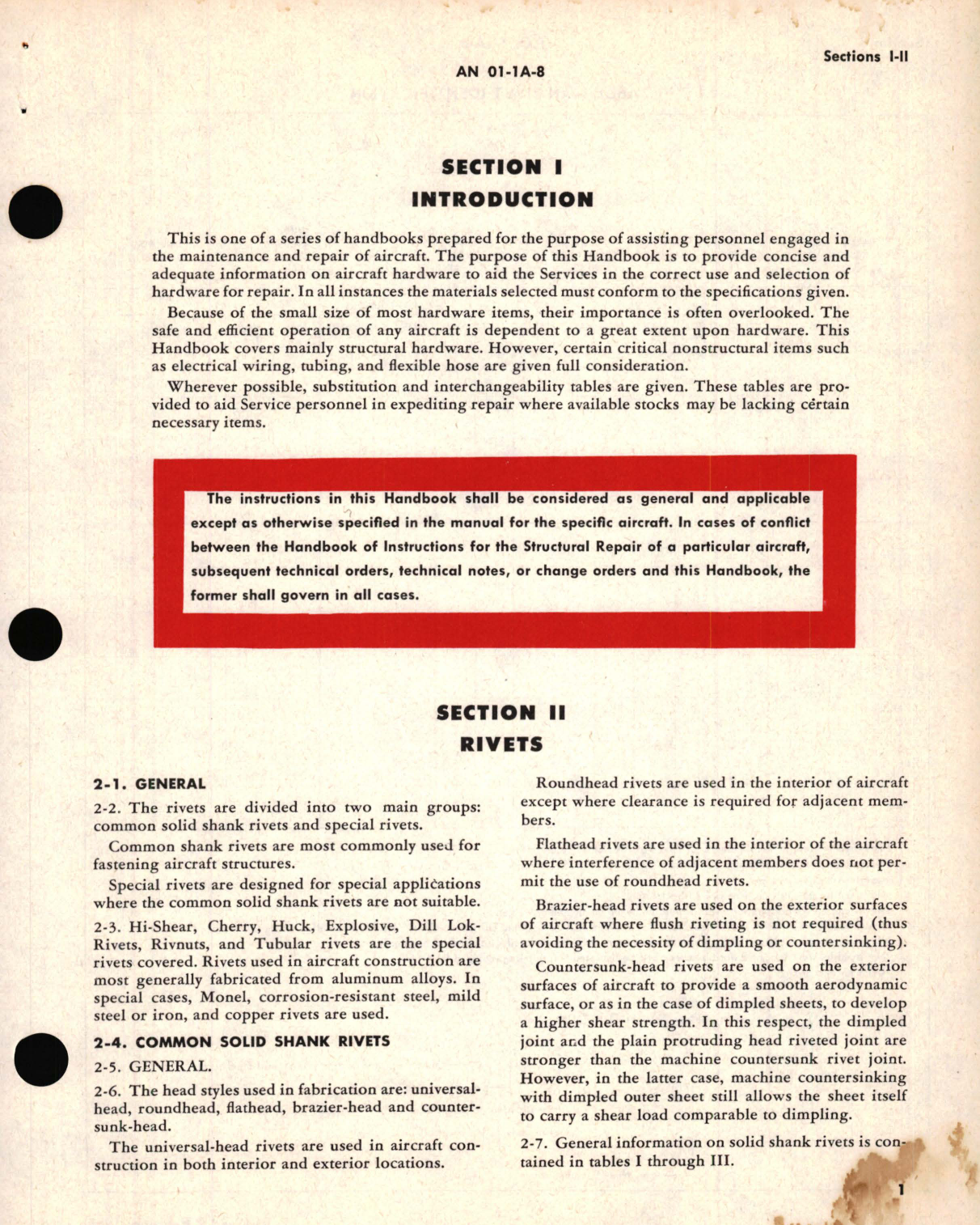 Sample page 9 from AirCorps Library document: Engineering Handbook Series for Aircraft Repair for Aircraft Structural Hardware