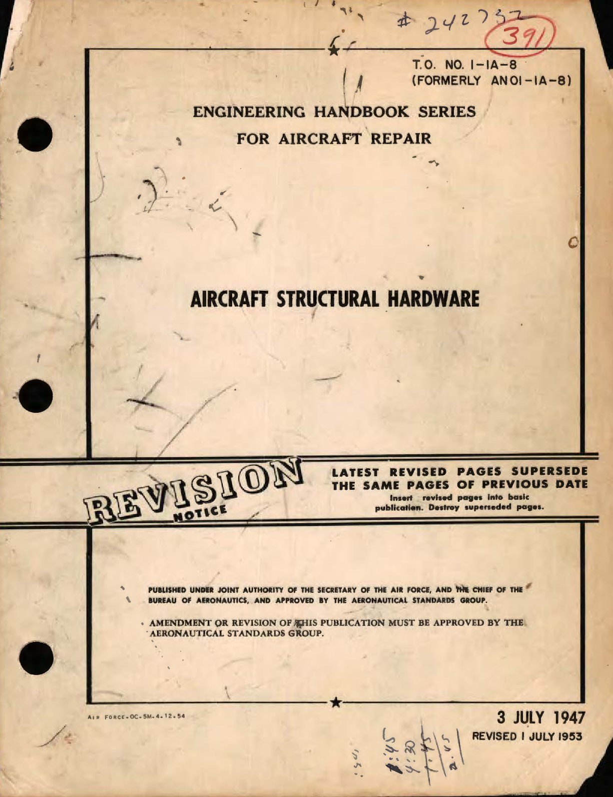 Sample page 1 from AirCorps Library document: Engineering Handbook Series for Aircraft Repair for Aircraft Structural Hardware