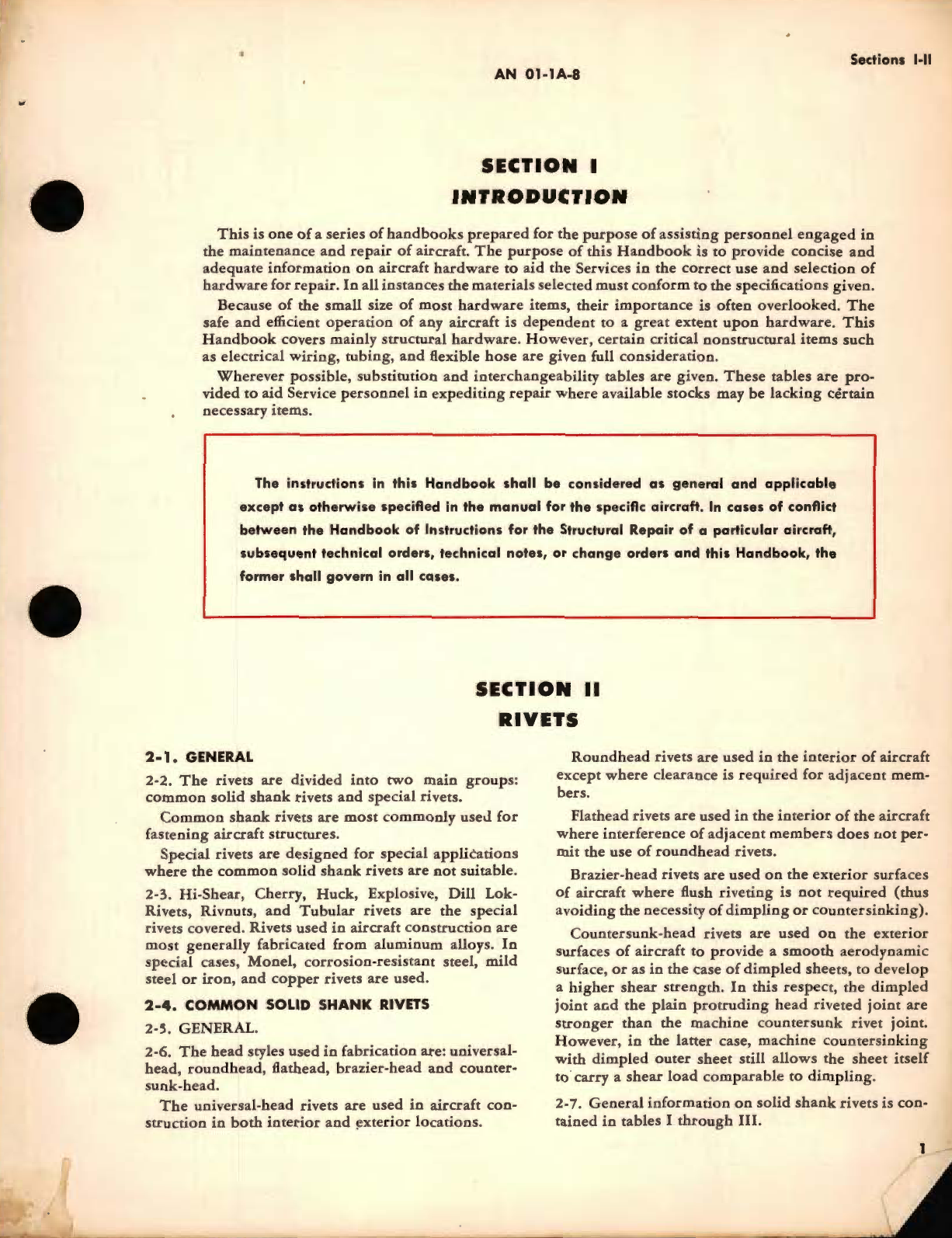 Sample page 9 from AirCorps Library document: Engineering Handbook Series for Aircraft Repair for Aircraft Structural Hardware