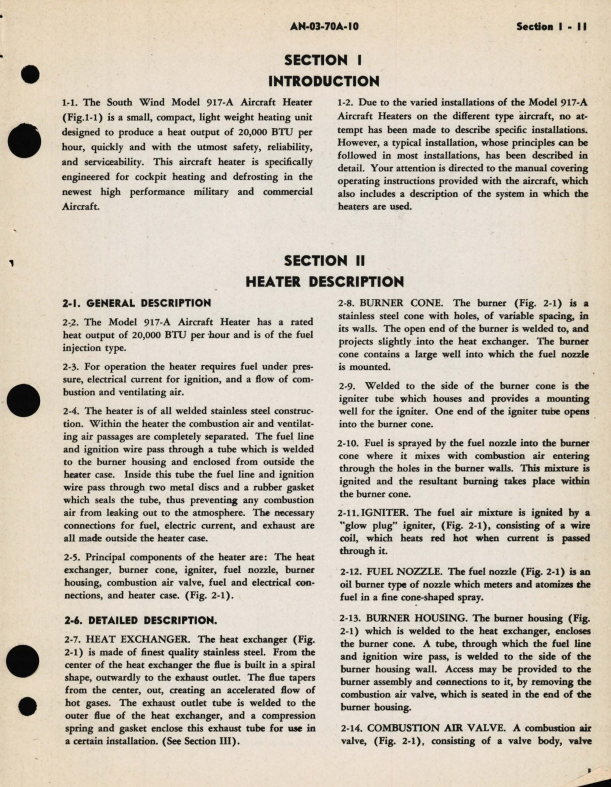 Sample page 5 from AirCorps Library document: Operation, Service, and Overhaul Instructions with Parts Catalog for Aircraft Heater Model 917-A