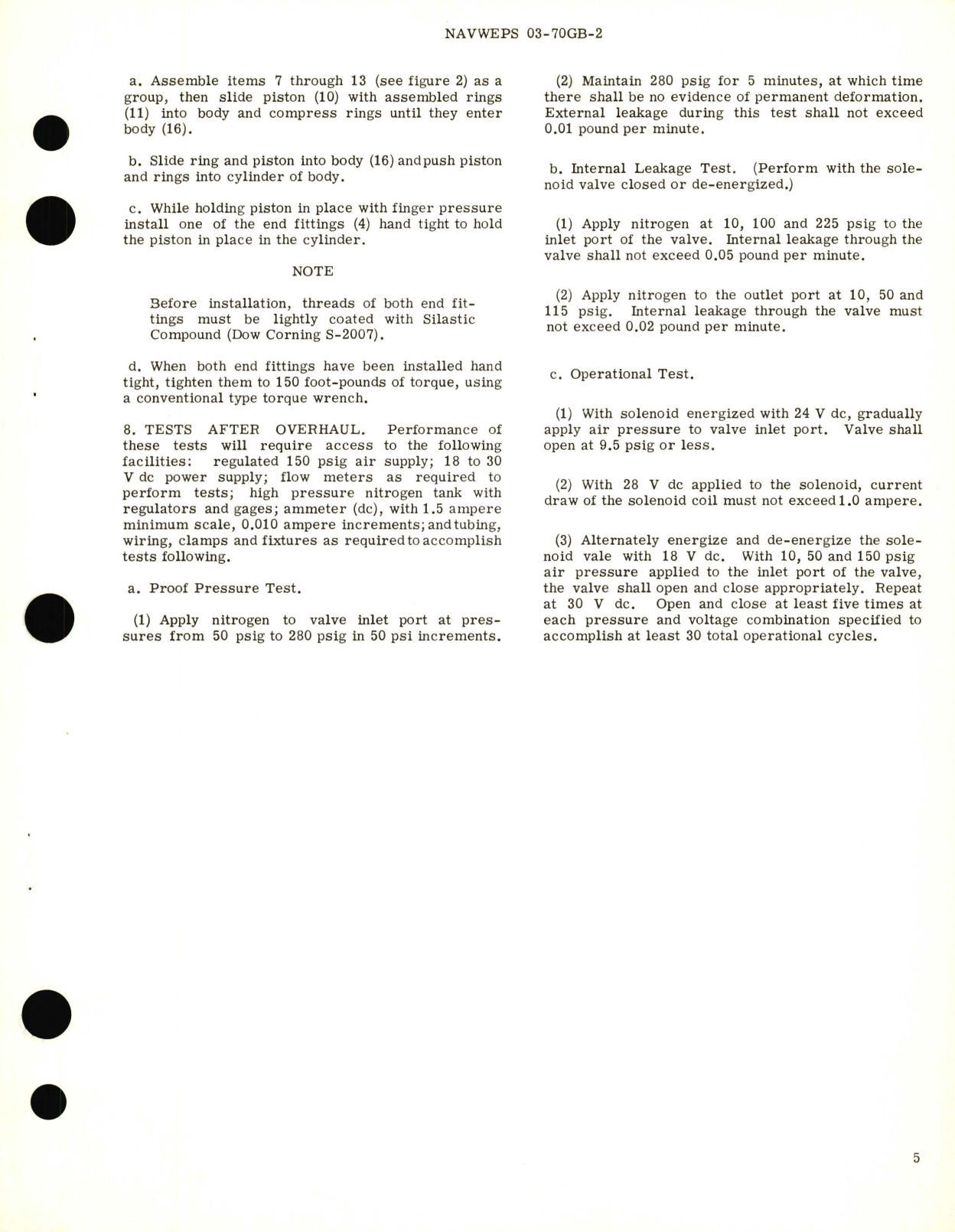 Sample page 5 from AirCorps Library document: Overhaul Instructions with Illustrated Parts Breakdown for 3-Inch Inline Valves Part No. 26040013, 26040014