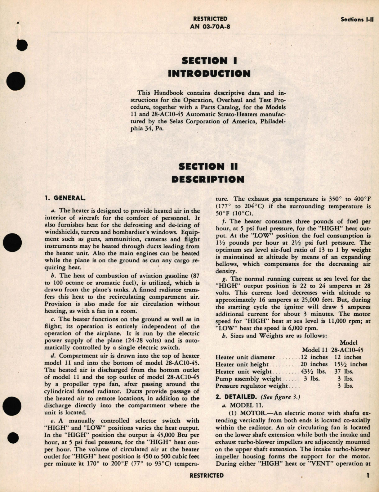 Sample page 7 from AirCorps Library document: Overhaul Instructions with Parts Catalog for Automatic Strato-Heaters Models 11 and 28-AC10-45