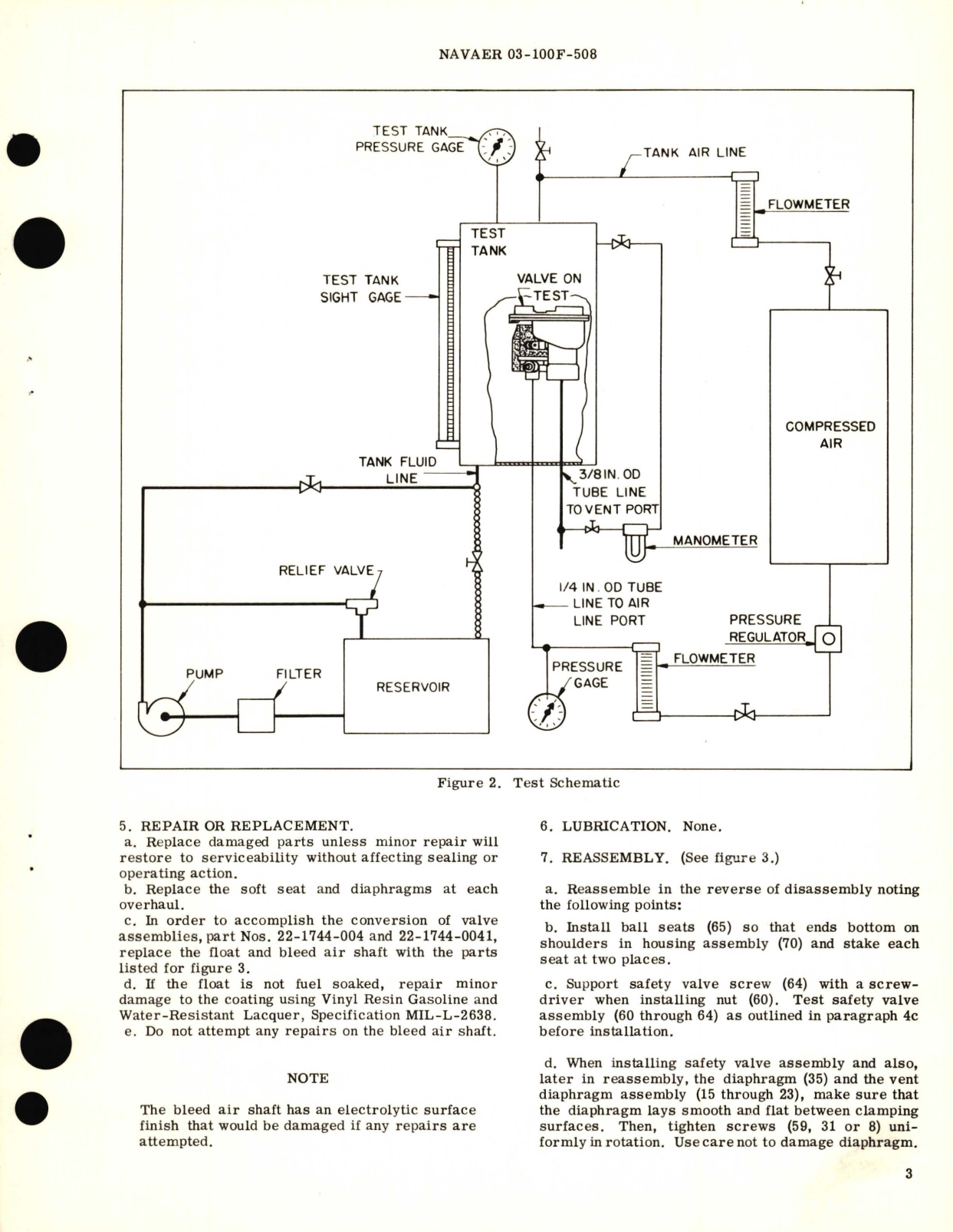 Sample page 3 from AirCorps Library document: Overhaul Instructions with Parts Breakdown for Float & Vent Pilot Valve 22-1744 