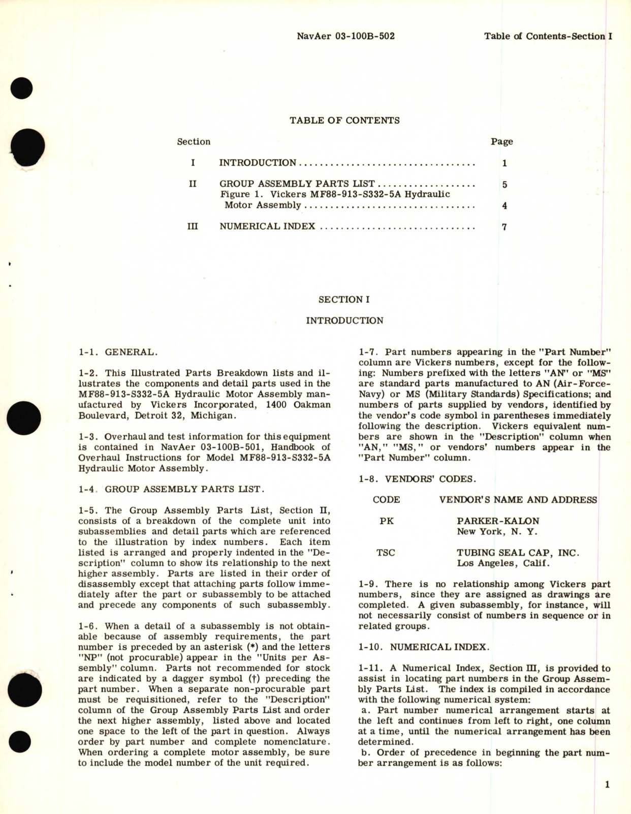 Sample page 3 from AirCorps Library document: Illustrated Parts Breakdown for Constant Displacement Hydraulic Motor Assembly Model MF 88-913-S332-5A 