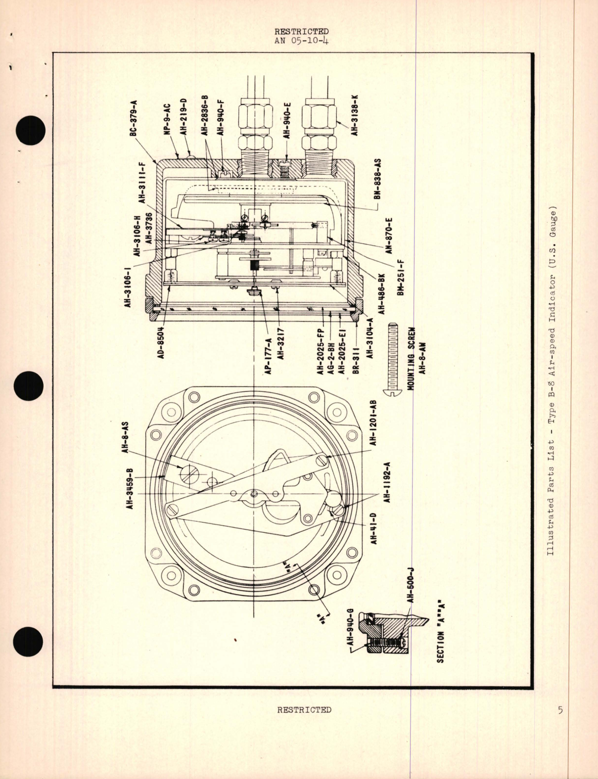 Sample page 9 from AirCorps Library document: Parts Catalog for Air-Speed Indicators