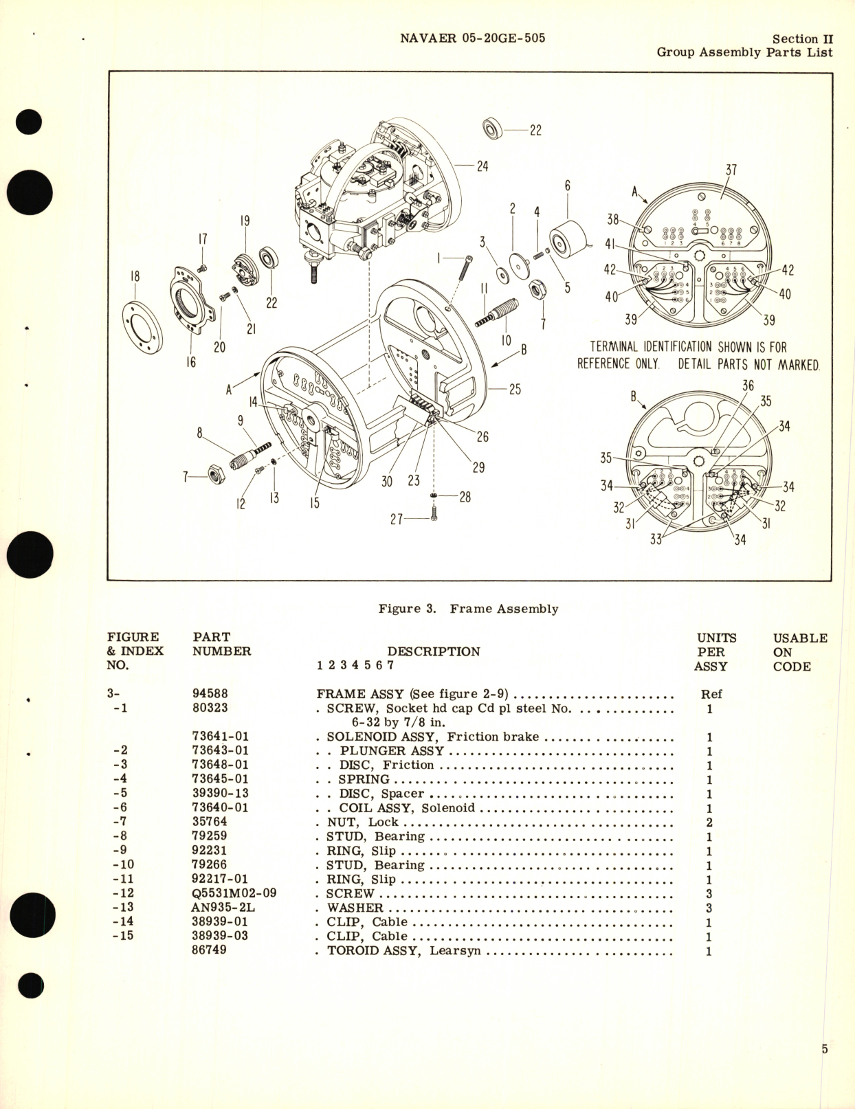 Sample page 7 from AirCorps Library document: Illustrated Parts Breakdown for Vertical Gyro Assembly Model No. 973G, Part No. 105716-01 Shockmount 111259-01 