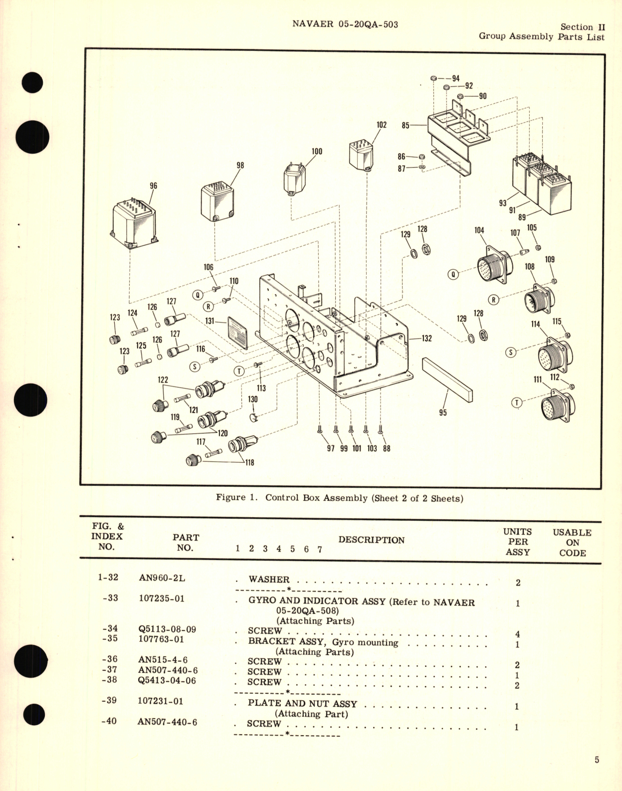 Sample page 7 from AirCorps Library document: Illustrated Parts Breakdown for Control Box Model No. 796-H, Part No. 108686-01