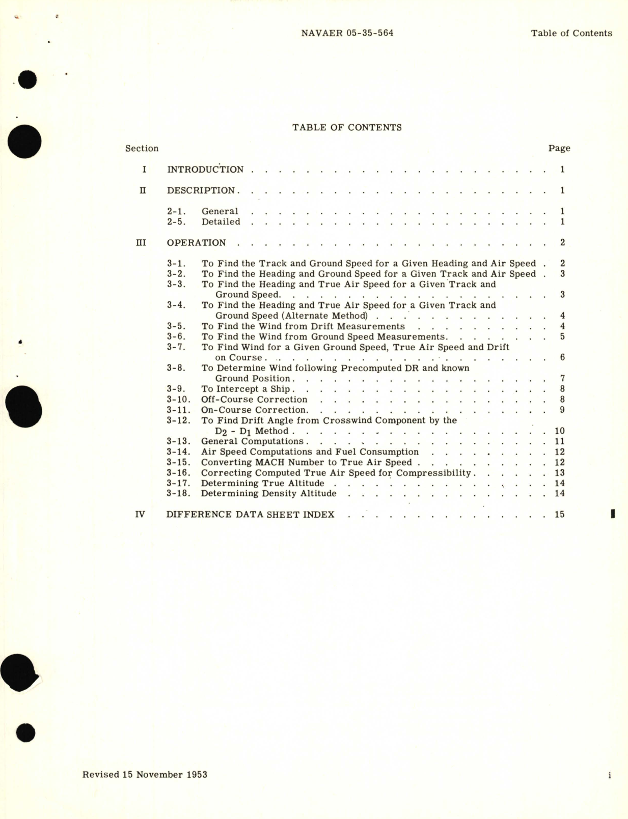 Sample page 3 from AirCorps Library document: Operation Instructions for E-10 Dead Reckoning Computer for Type AN5834-1 & AN 5834-1A