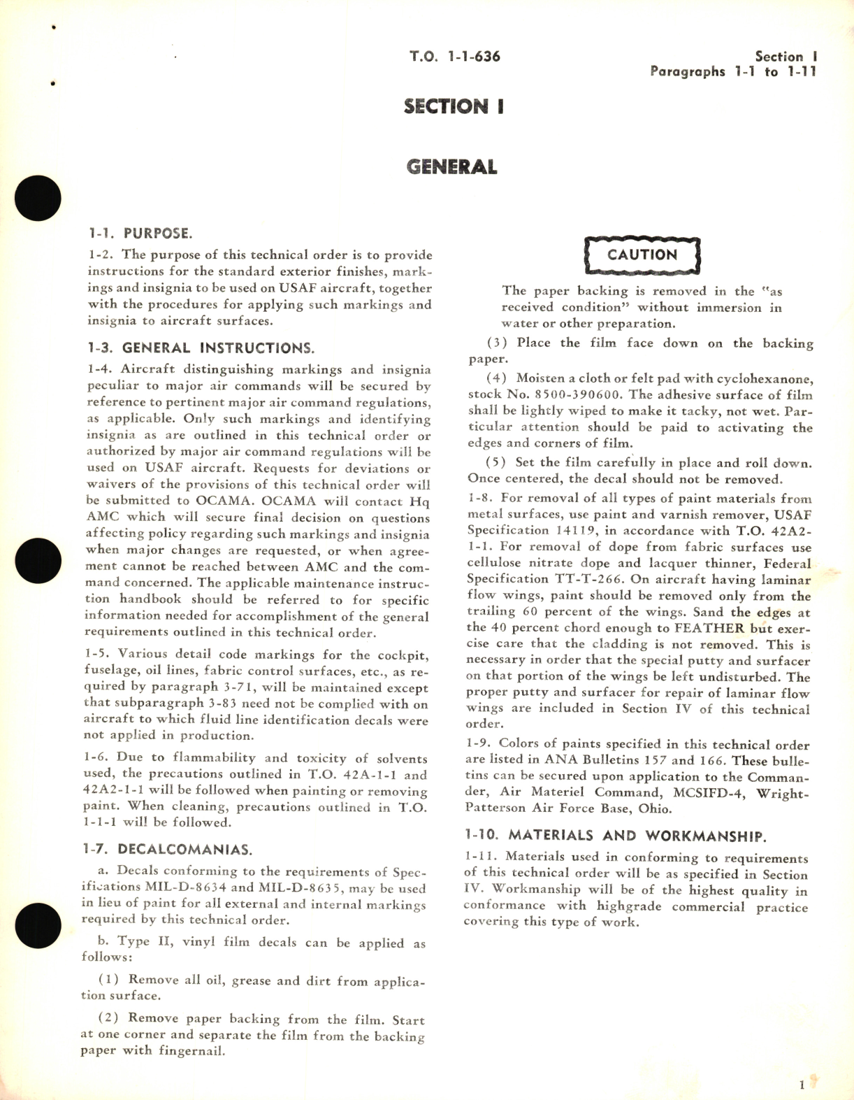 Sample page 5 from AirCorps Library document: Exterior Finishes, Insignia, and Markings Applicable to USAF Aircraft