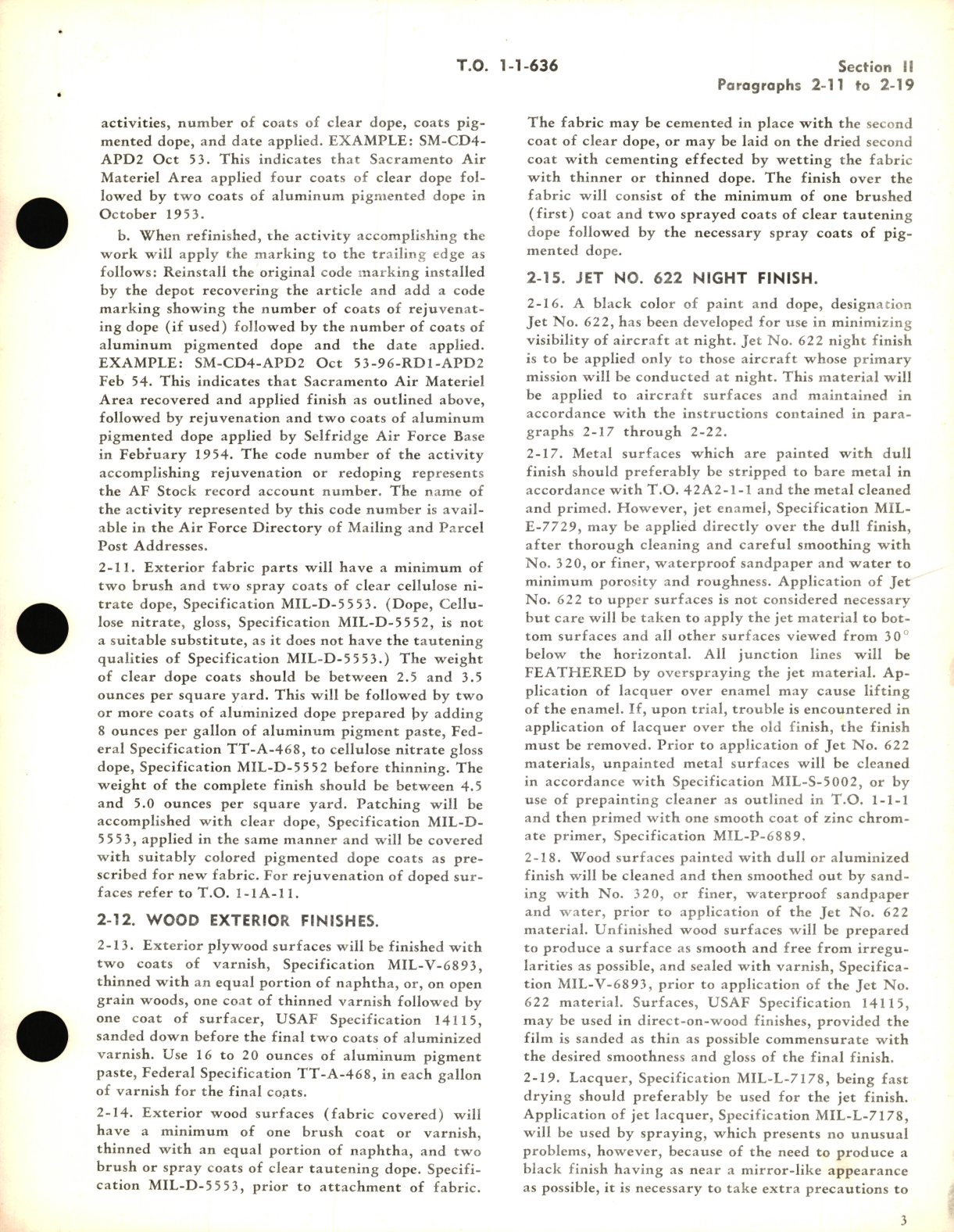 Sample page 7 from AirCorps Library document: Exterior Finishes, Insignia, and Markings Applicable to USAF Aircraft