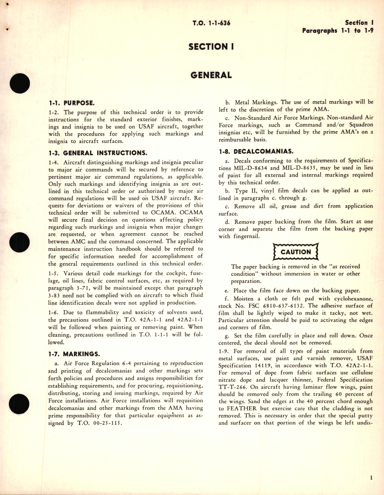 Sample page 5 from AirCorps Library document: Exterior Finishes, Insignia, and Markings Applicable to USAF Aircraft