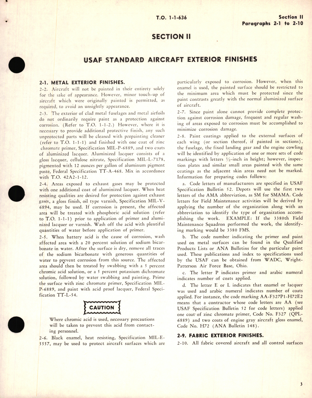 Sample page 7 from AirCorps Library document: Exterior Finishes, Insignia, and Markings Applicable to USAF Aircraft