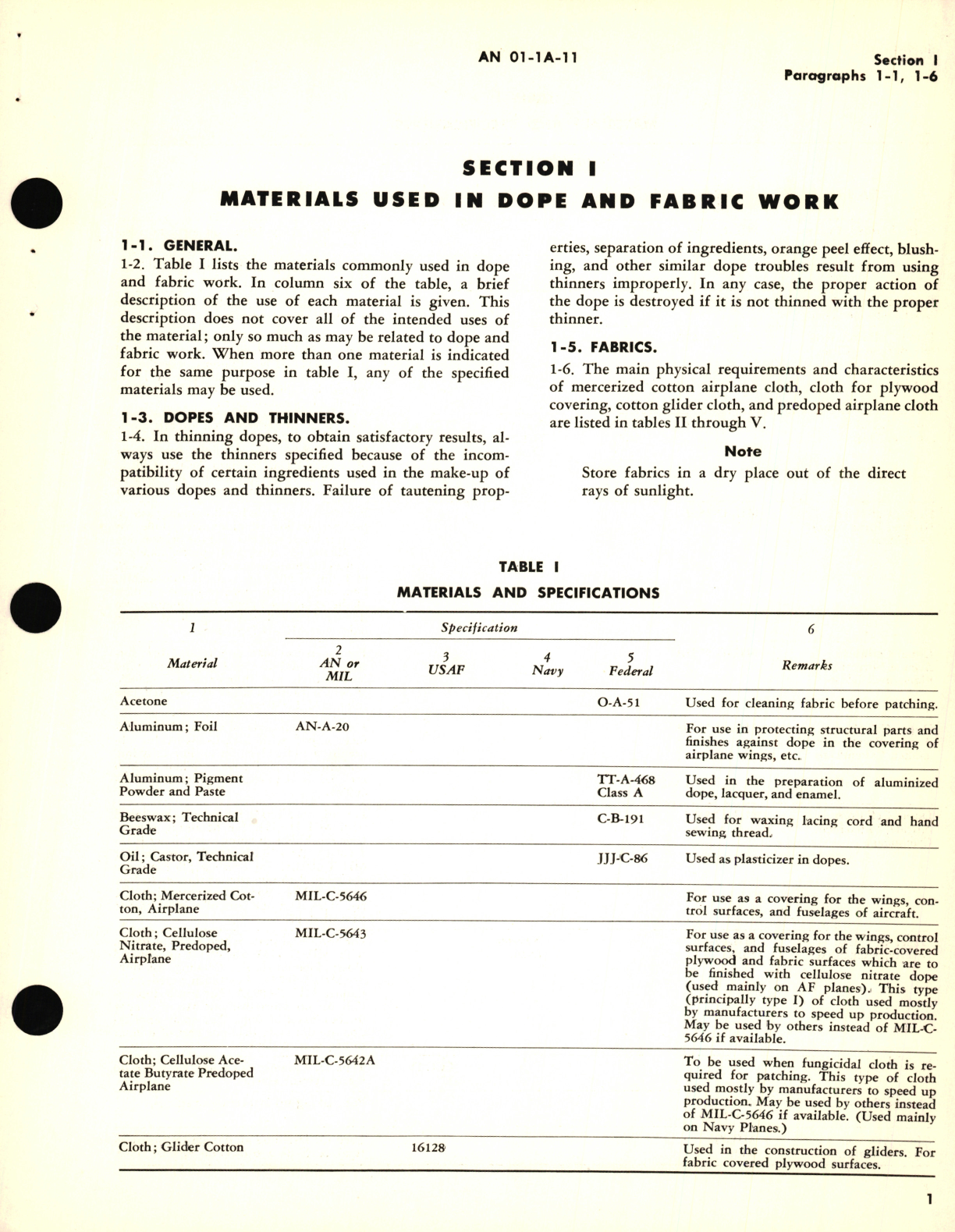 Sample page 7 from AirCorps Library document: Engineering Handbook Series for Aircraft Repair for Fabric Repair and Doping