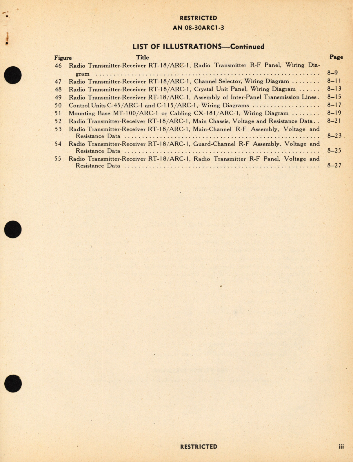 Sample page 5 from AirCorps Library document: Maintenance Instructions for Model AN/ARC-1 Aircraft Radio Equipment