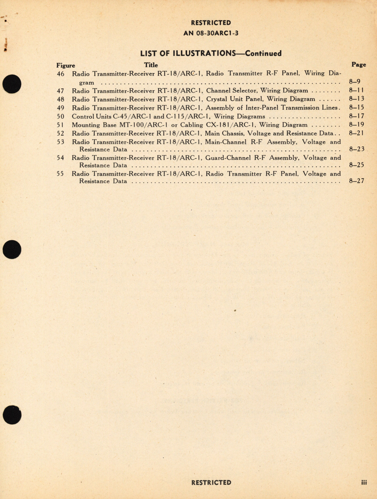 Sample page 5 from AirCorps Library document: Maintenance Instructions for Model AN/ARC-1 Aircraft Radio Equipment