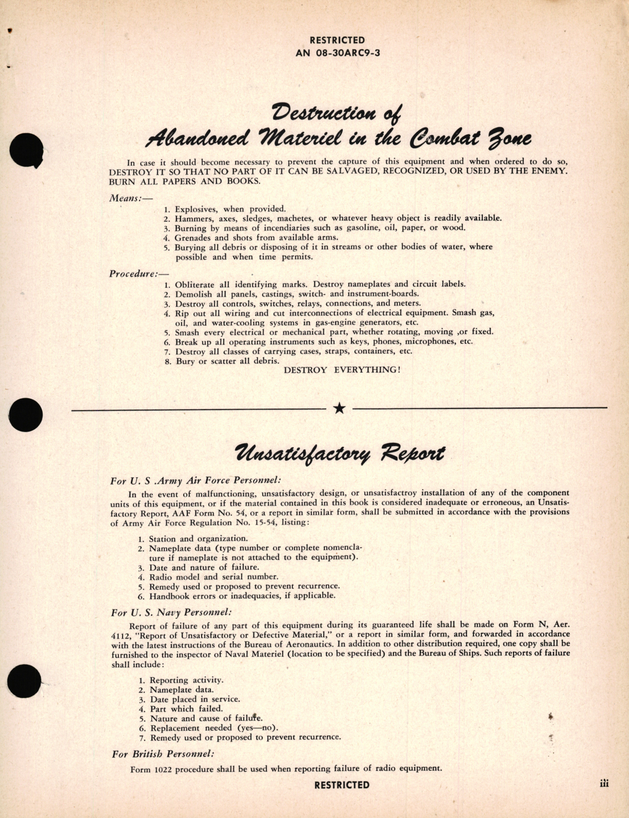 Sample page 5 from AirCorps Library document: Maintenance Instructions for Radio Sets AN/ARC-9 and AN/ARC-9X