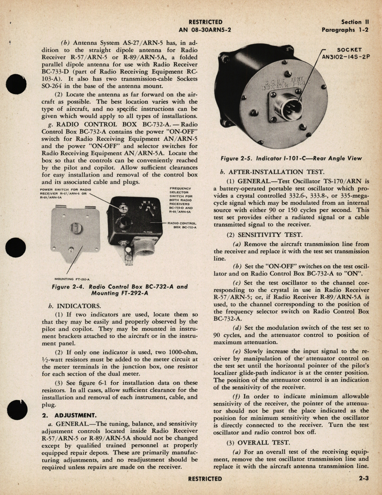 Sample page 9 from AirCorps Library document: Operation Instructions for Radio Receiving Equipments AN/ARN-5 and AN/ARN-5A