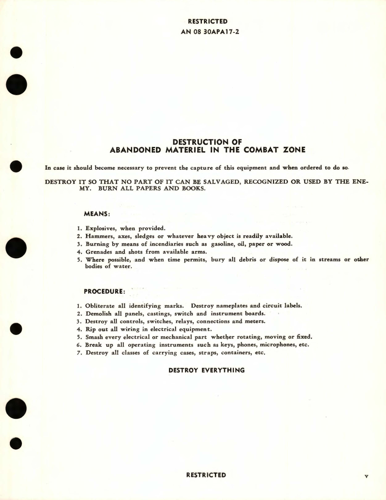 Sample page 9 from AirCorps Library document: Operating Instructions for Models AN/APA-17 and AN/APA-171 Aircraft Radar Equipment