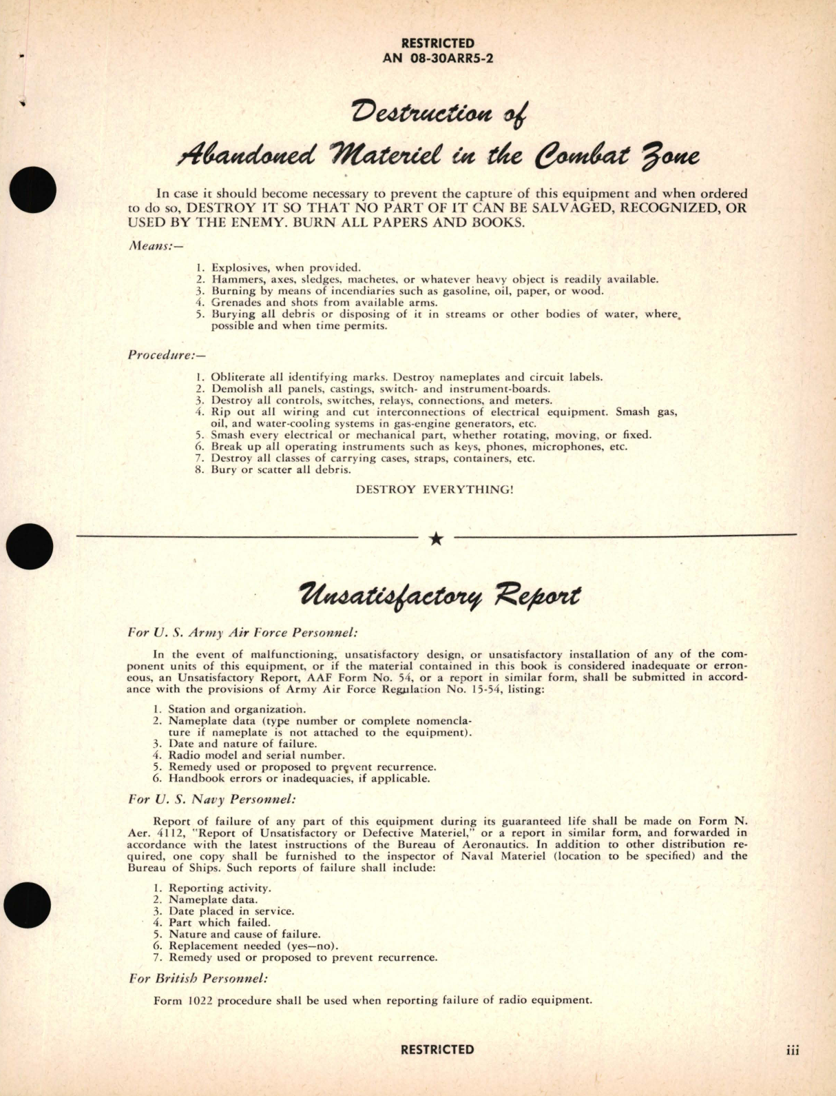 Sample page 5 from AirCorps Library document: Maintenance Instructions for Radio Receiving Set AN/ARR-5