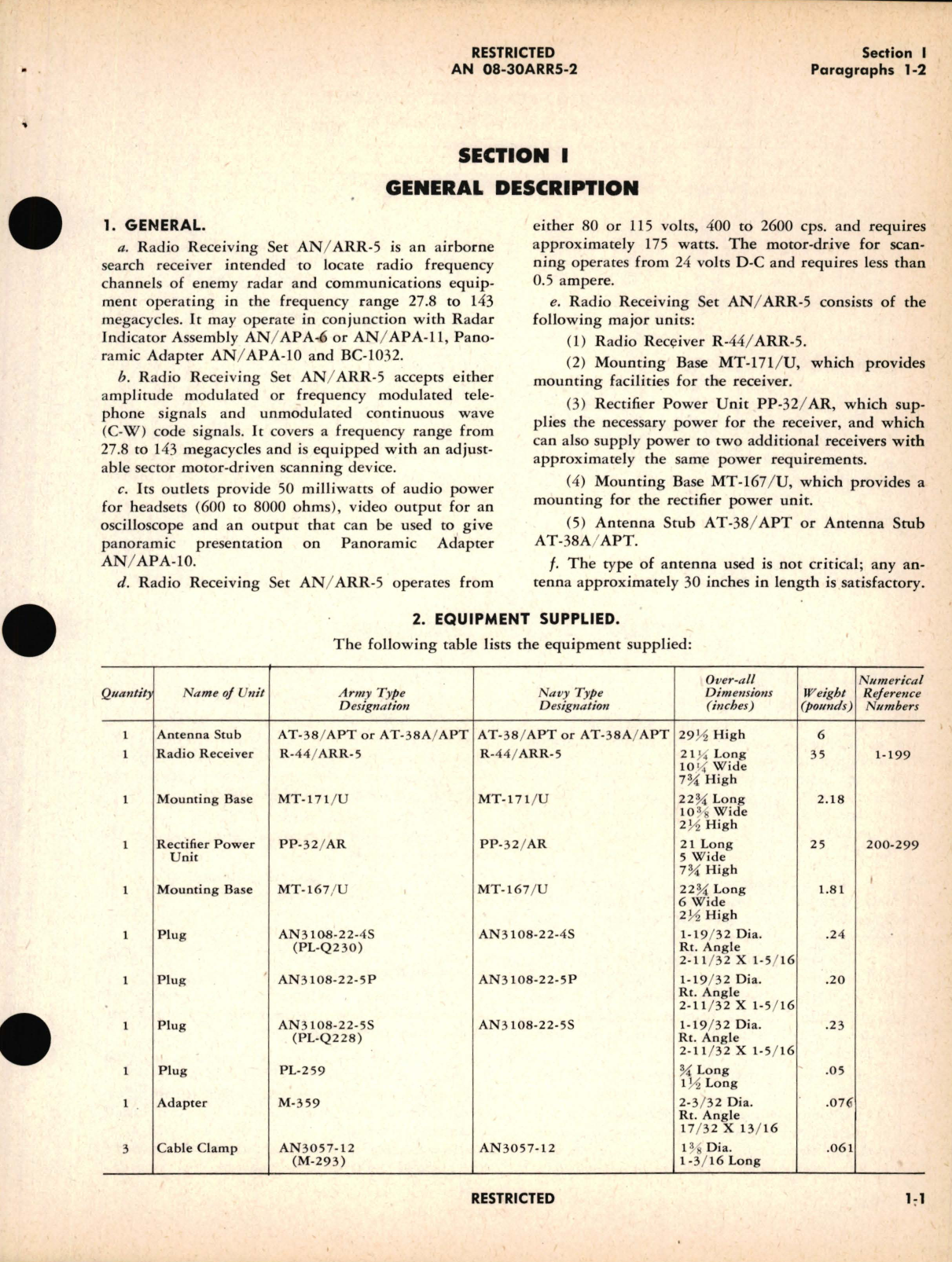 Sample page 7 from AirCorps Library document: Maintenance Instructions for Radio Receiving Set AN/ARR-5