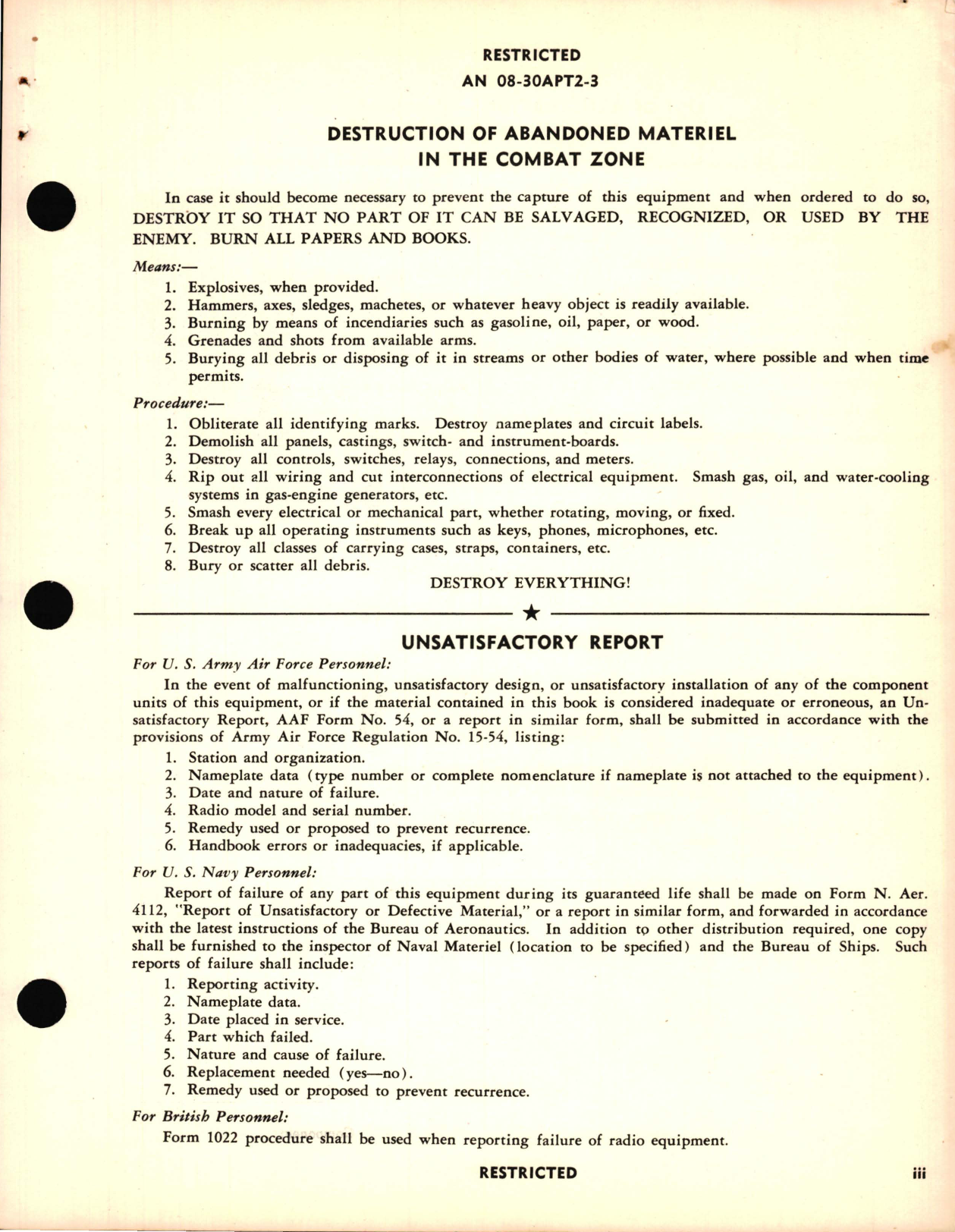 Sample page 5 from AirCorps Library document: Maintenance Instructions for Radar Set AN/APT-2 or Radio Transmitting Equipment RC-156-A