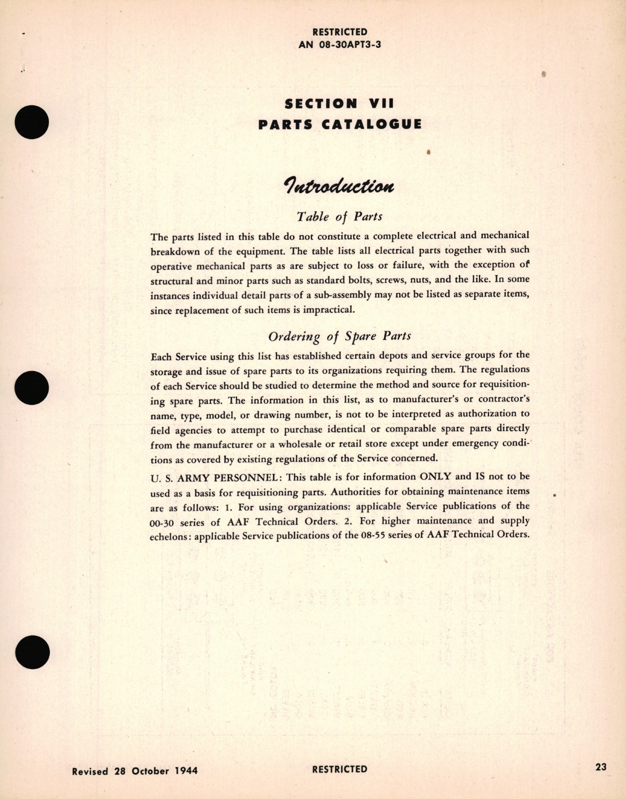 Sample page 9 from AirCorps Library document: Maintenance Instructions for Radar Set AN/APT-3 or Radio Transmitting Equipment RC-183-A