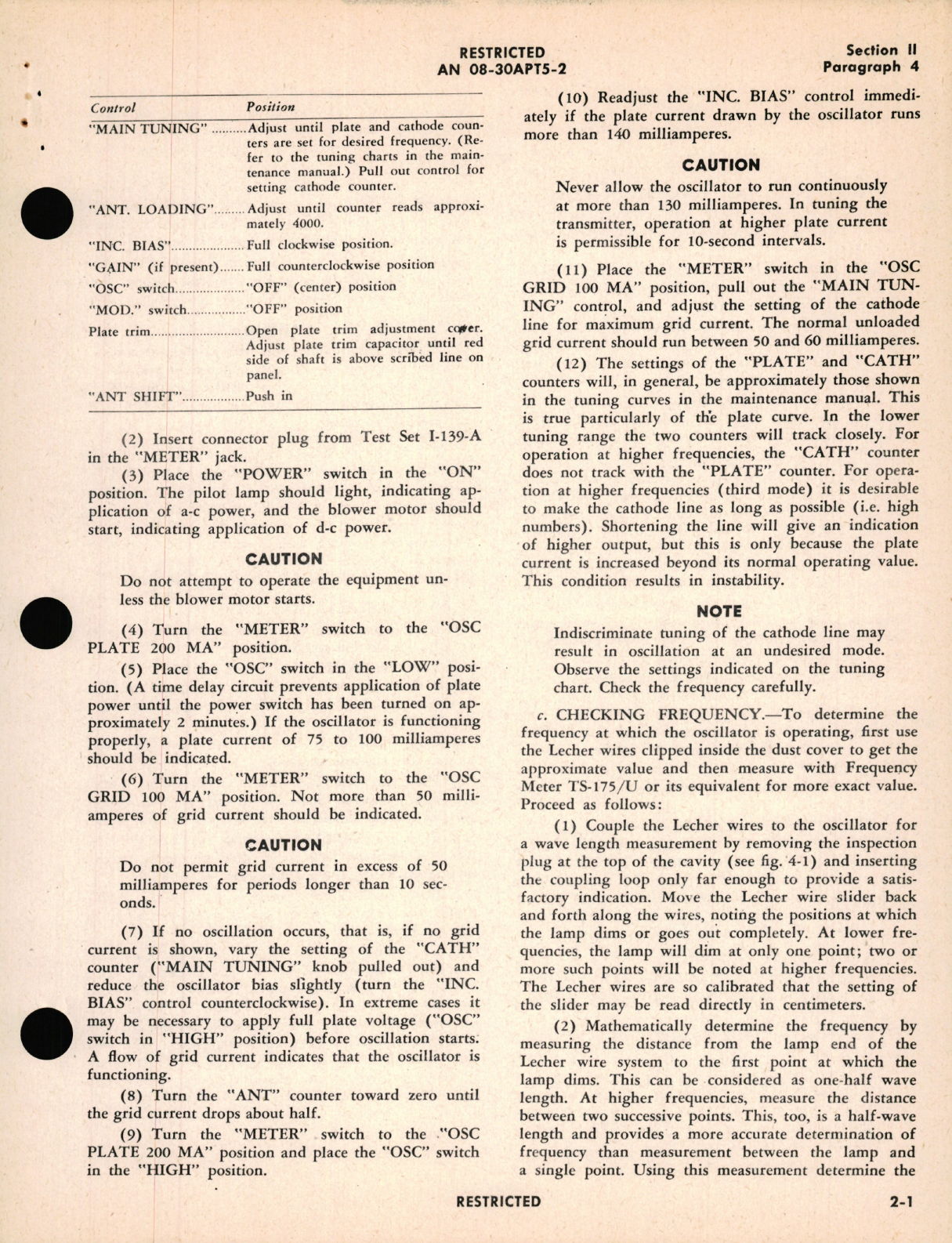 Sample page 9 from AirCorps Library document: Operation Instructions for Radar Set AN/APT-5