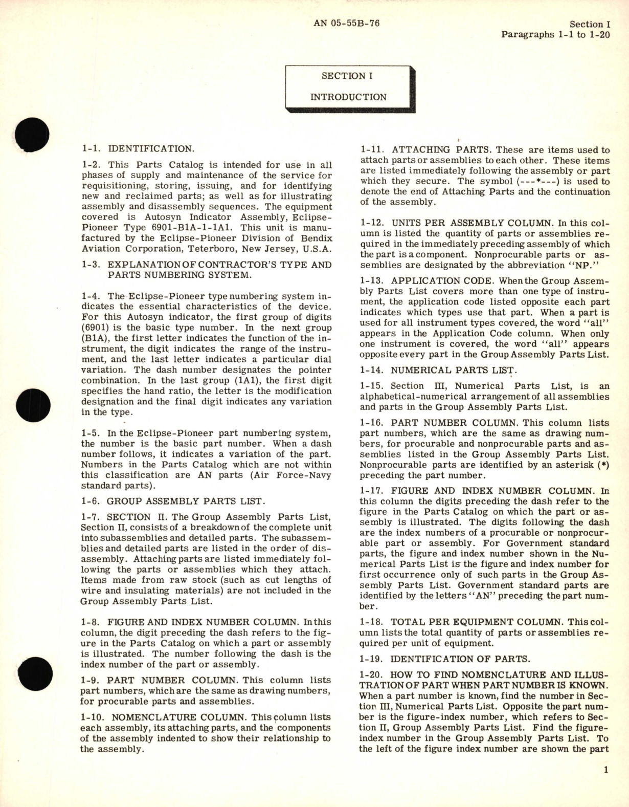 Sample page 5 from AirCorps Library document: Parts Catalog for Autosyn Indicator Type 6901-B1A-1-1A1