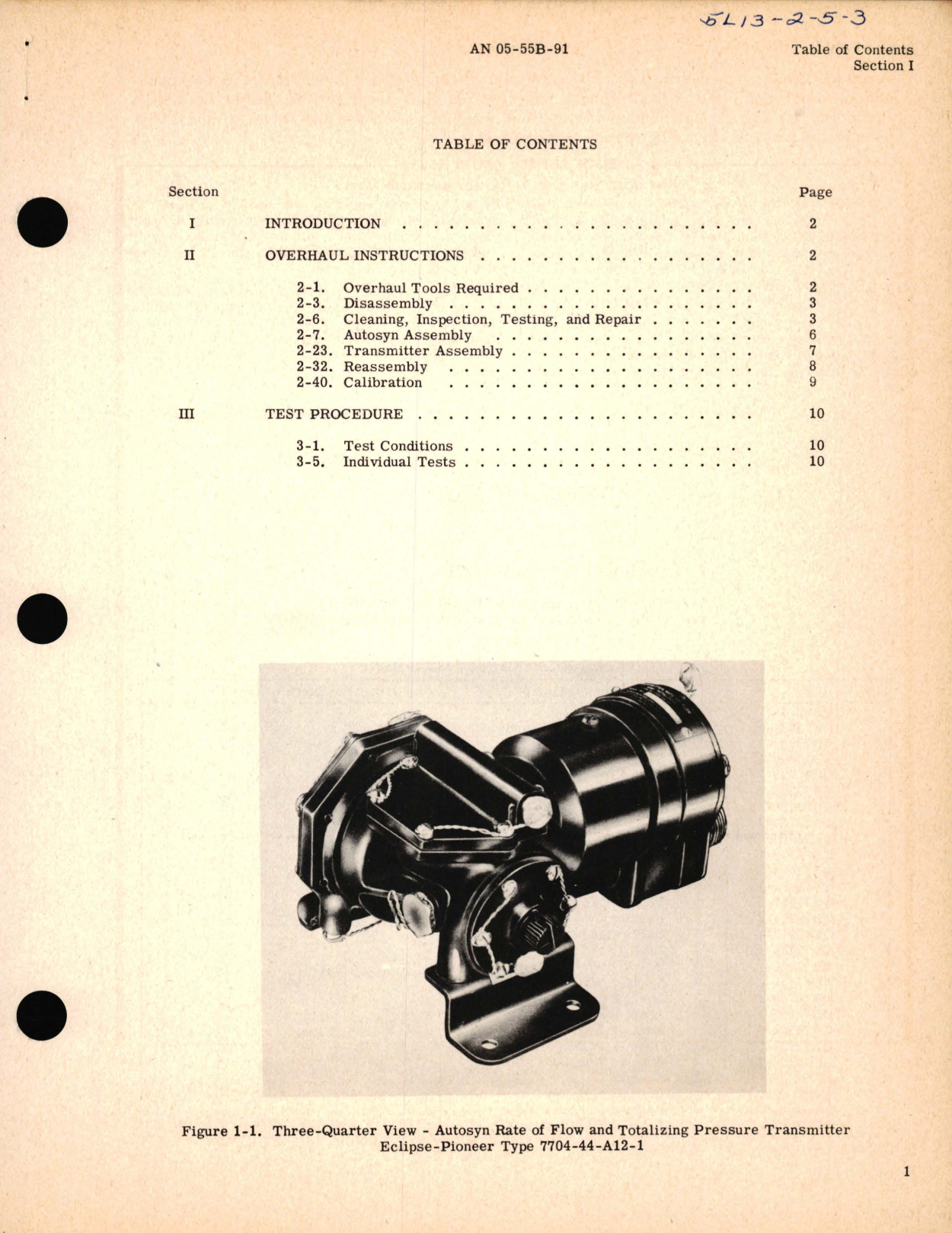 Sample page 3 from AirCorps Library document: Overhaul Instructions for Autosyn Rate of Flow and Totalizing Pressure Transmitter Type 7704-44 