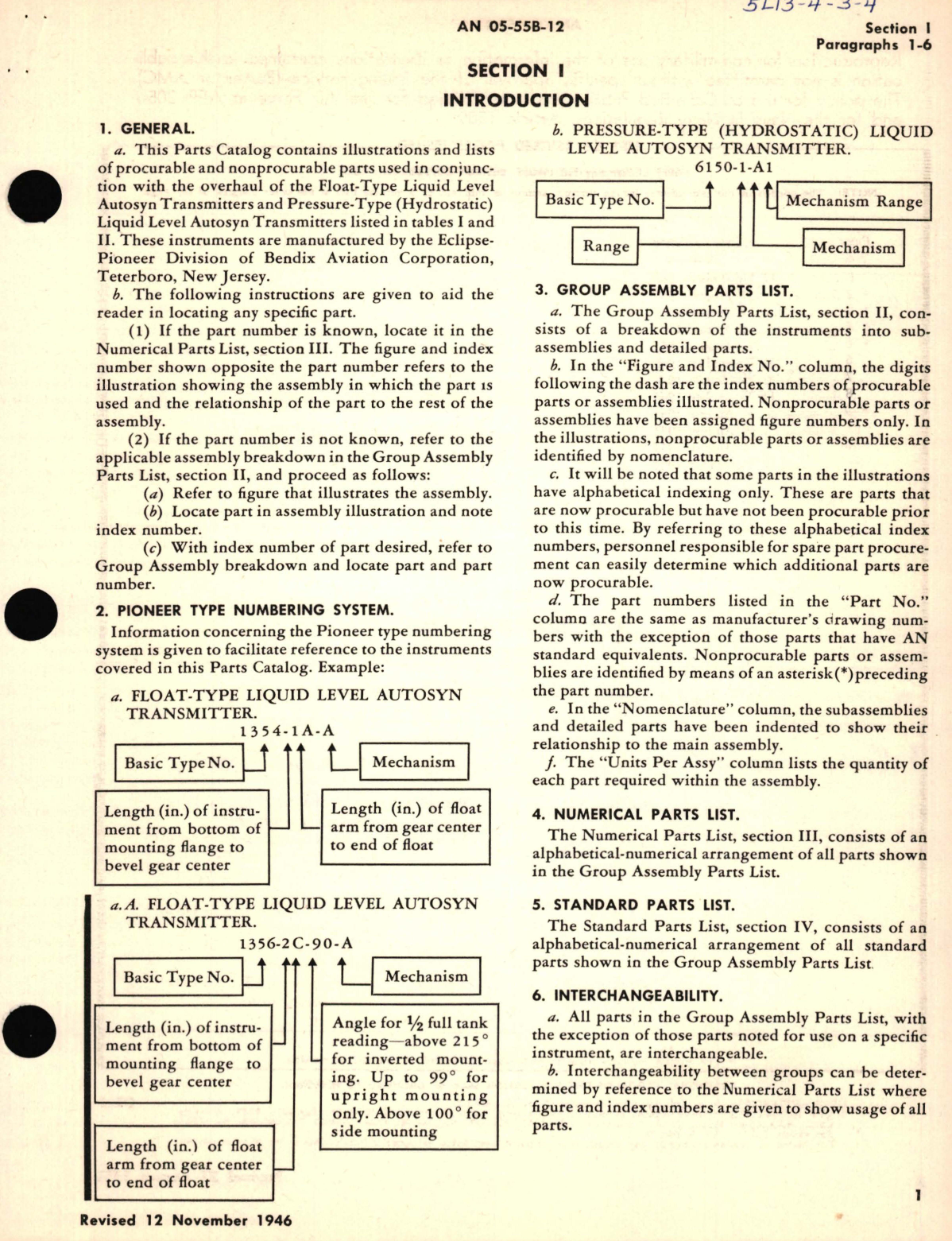 Sample page 5 from AirCorps Library document: Parts Catalog for Liquid Level Autosyn Transmitters