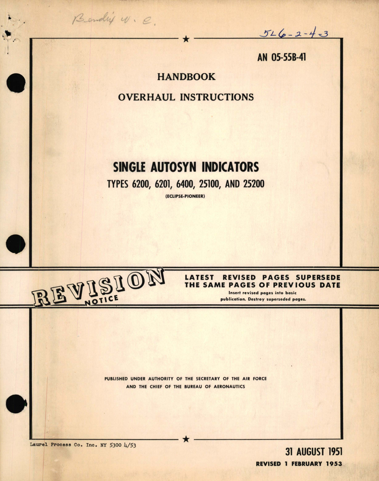 Sample page 1 from AirCorps Library document: Overhaul Instructions for Single Autosyn Indicators Types 6200, 6201, 6400, 25100, and 25200 