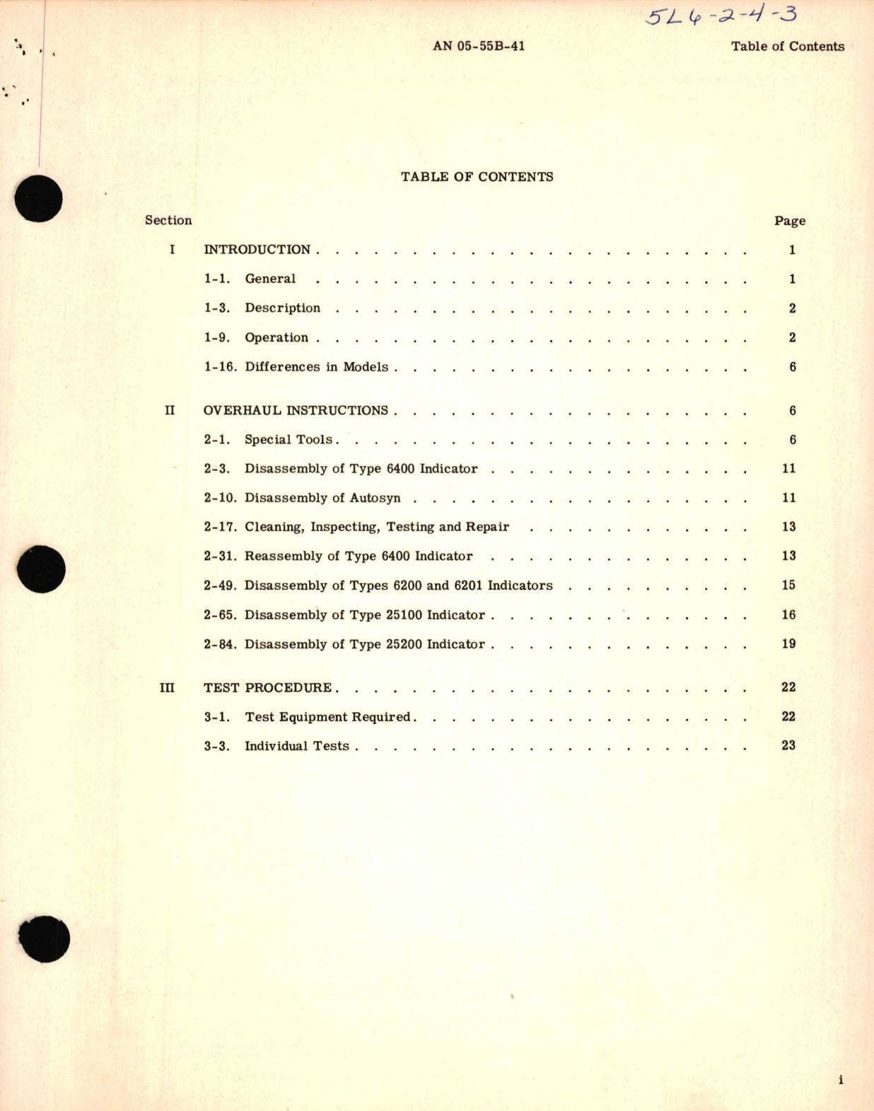 Sample page 5 from AirCorps Library document: Overhaul Instructions for Single Autosyn Indicators Types 6200, 6201, 6400, 25100, and 25200 