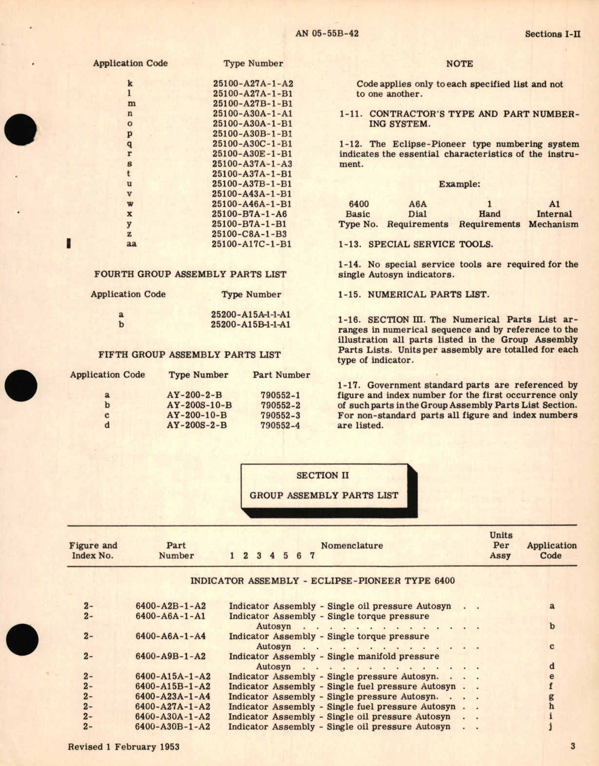 Sample page 7 from AirCorps Library document: Parts Catalog for Single Autosyn Indicators Type 6200, 6201, 6400, 25100, and 25200 