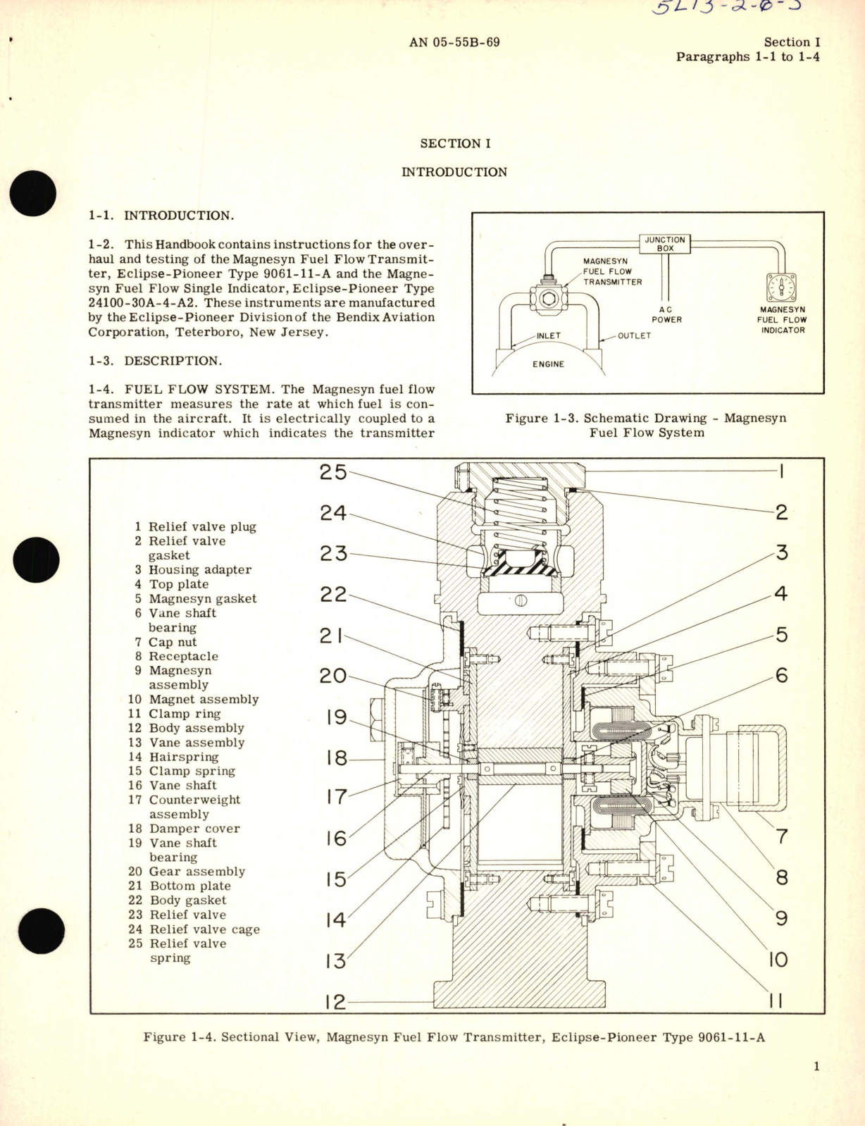 Sample page 5 from AirCorps Library document: Overhaul Instructions for Magnesyn Fuel Flow Transmitter TYPE 9061-11-A and Magnesyn Fuel Flow Single Indicator TYPE 24100-30A-4-A2