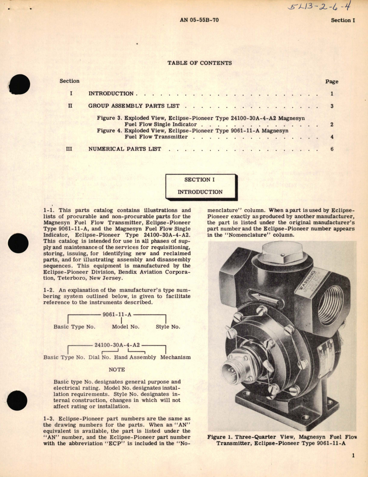 Sample page 3 from AirCorps Library document: Parts Catalog for Magnesyn Fuel Flow Transmitter and Magnesyn Fuel Flow Single Indicator