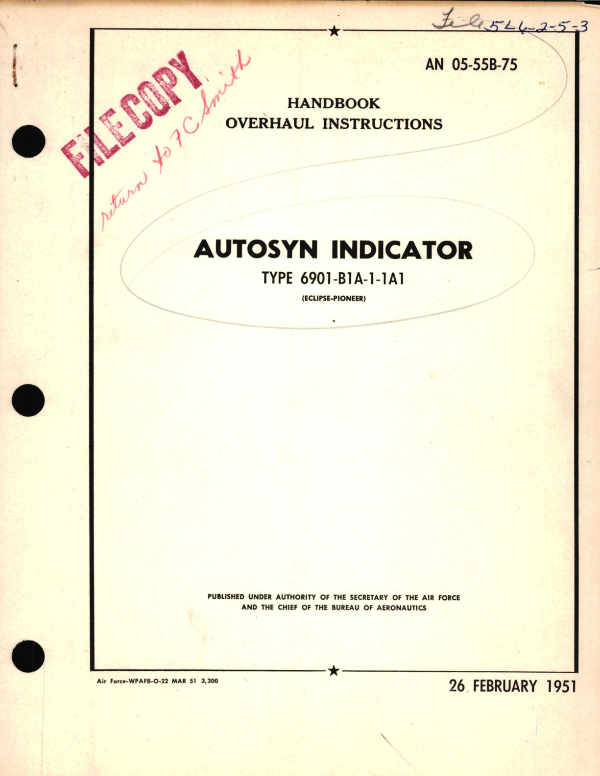 Sample page 1 from AirCorps Library document: Overhaul Instructions for Autosyn Indicator Type 6901-B1A-1-1A1