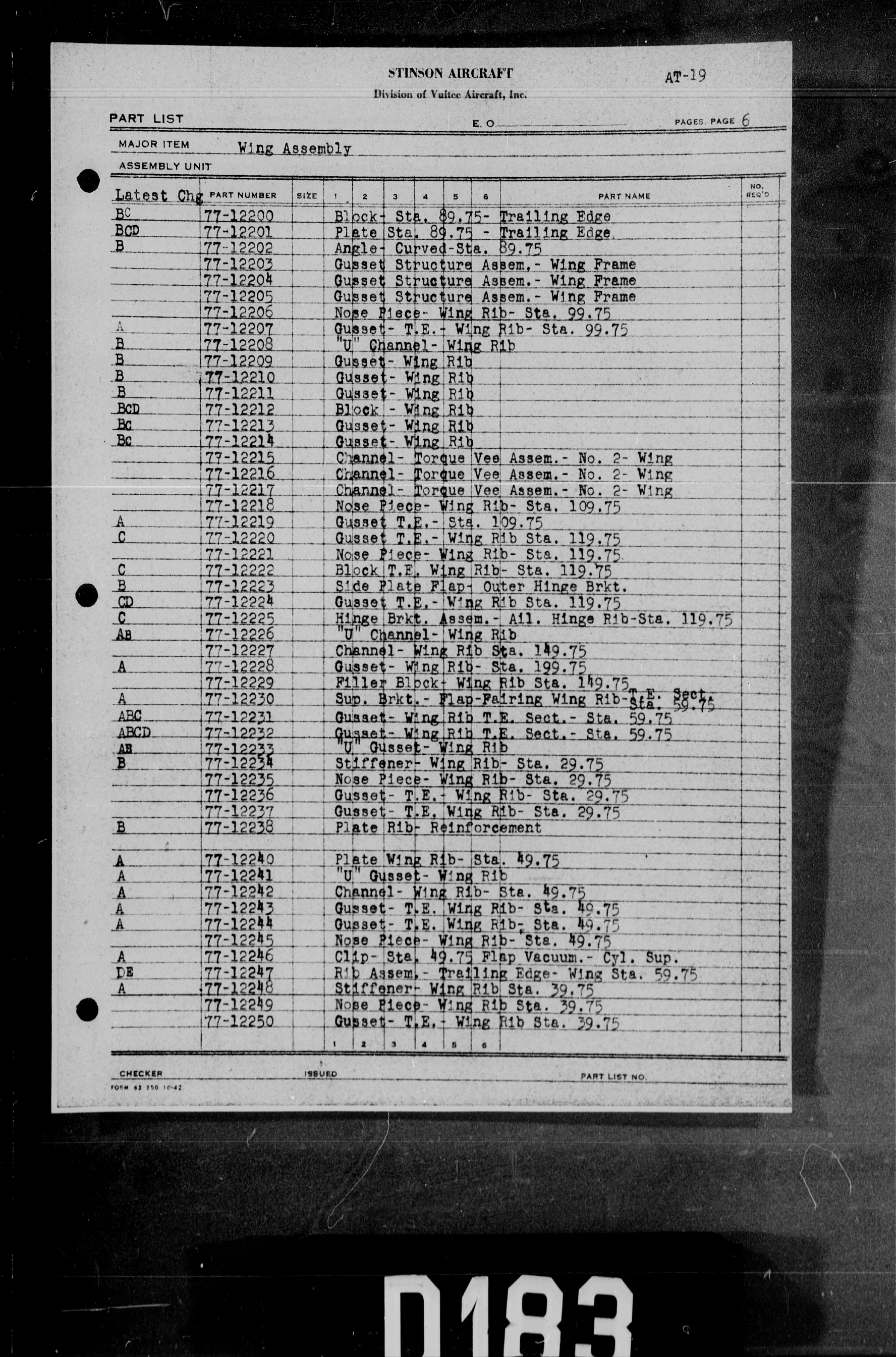 Sample page 7 from AirCorps Library document: AT-19 Parts List