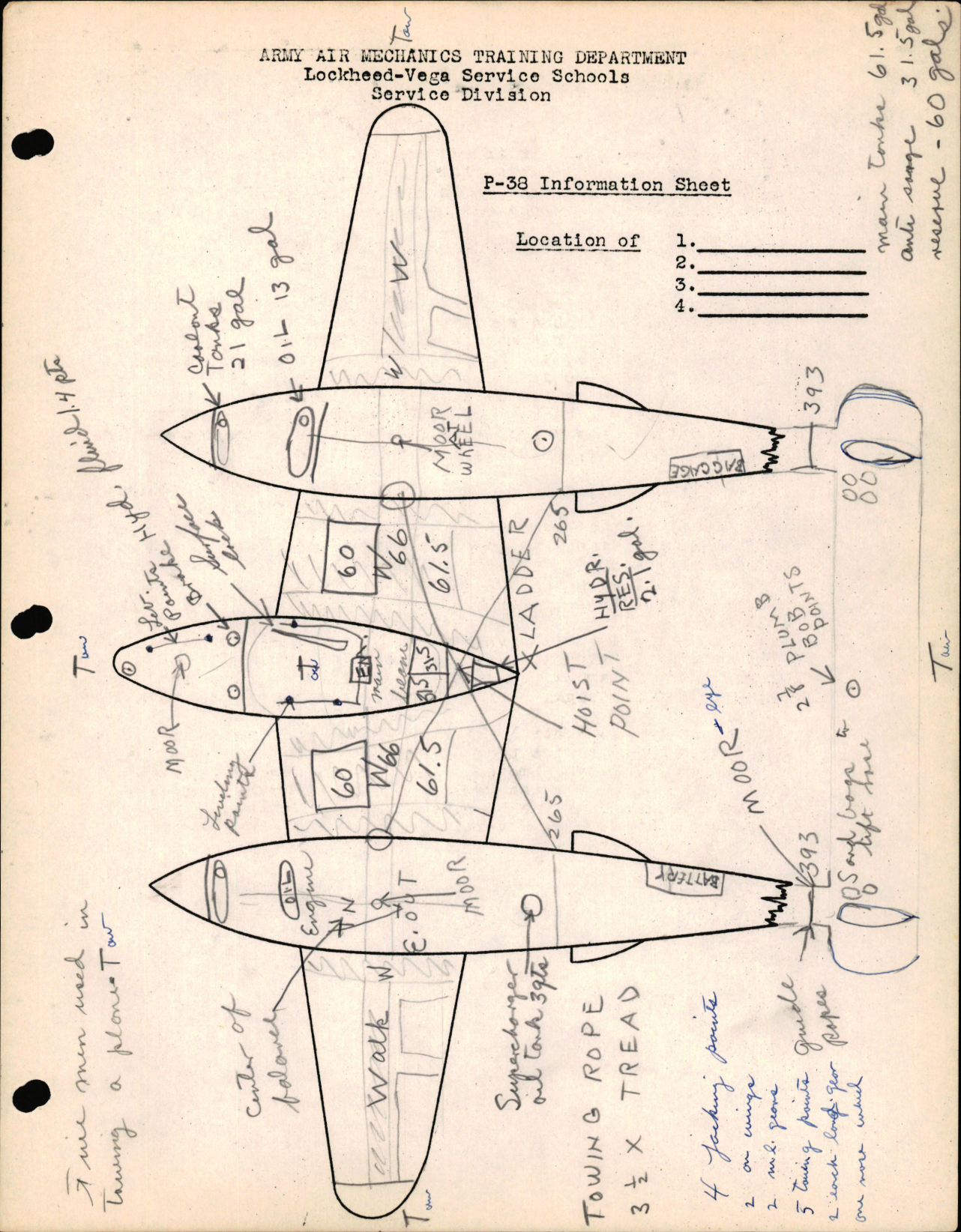 Sample page 1 from AirCorps Library document: P-38 Info Sheet