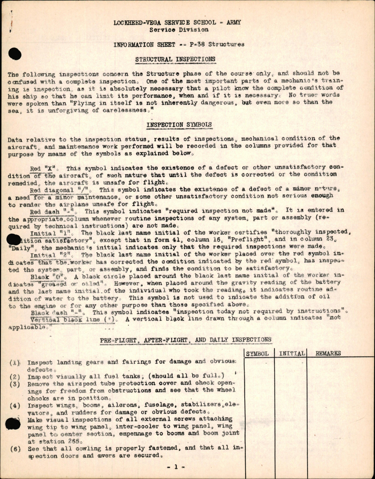 Sample page 1 from AirCorps Library document: P-38 Structures