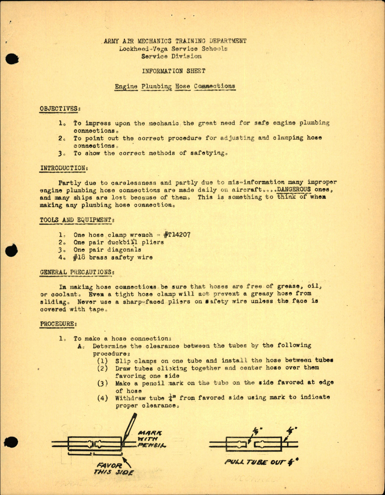 Sample page 1 from AirCorps Library document: Engine Plumbing Hose Connections