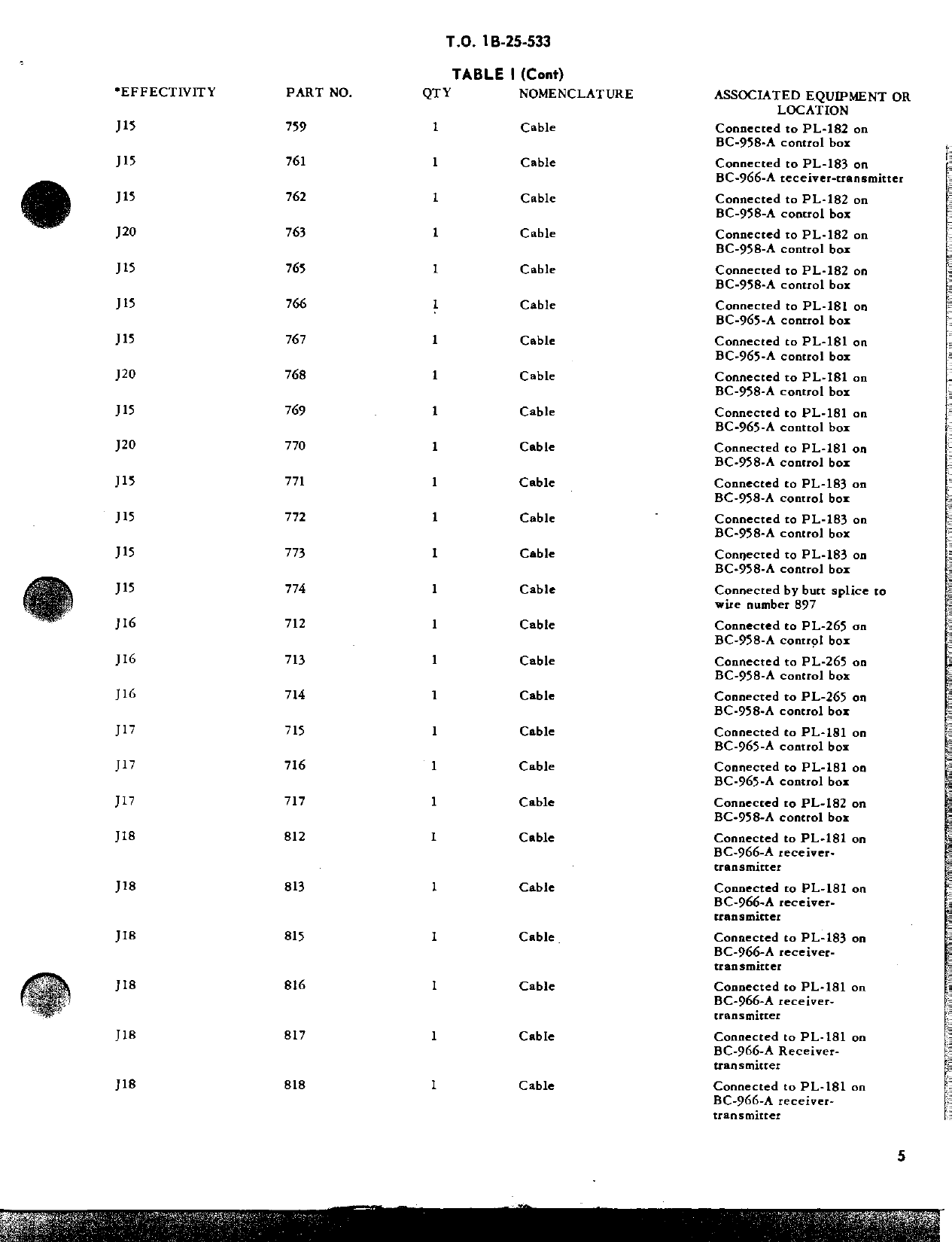 Sample page 5 from AirCorps Library document: Installation of AN-APX-6 or AN-APX-25 - All B-25 Series Aircraft