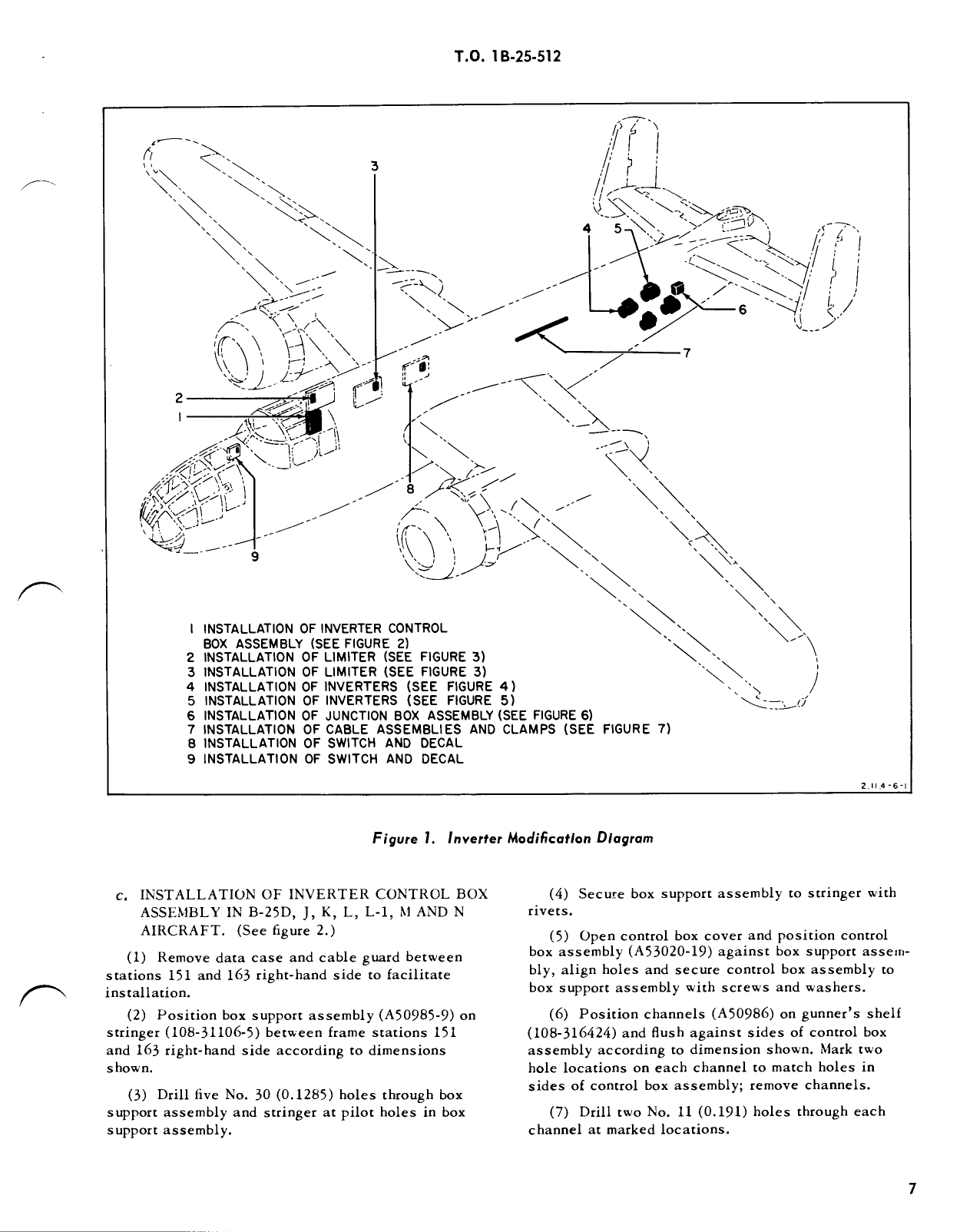 Sample page 7 from AirCorps Library document: Modification of B-25 Series Aircraft Inverter System