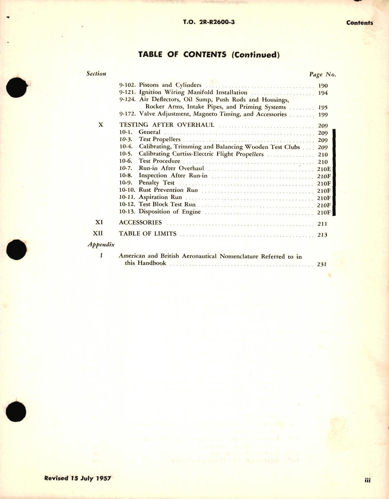 Sample page 7 from AirCorps Library document: Repair and Overhaul Instructions for Aircraft Engines Models R-2600-8, -8A, -12, -13, -29, -31, and -35